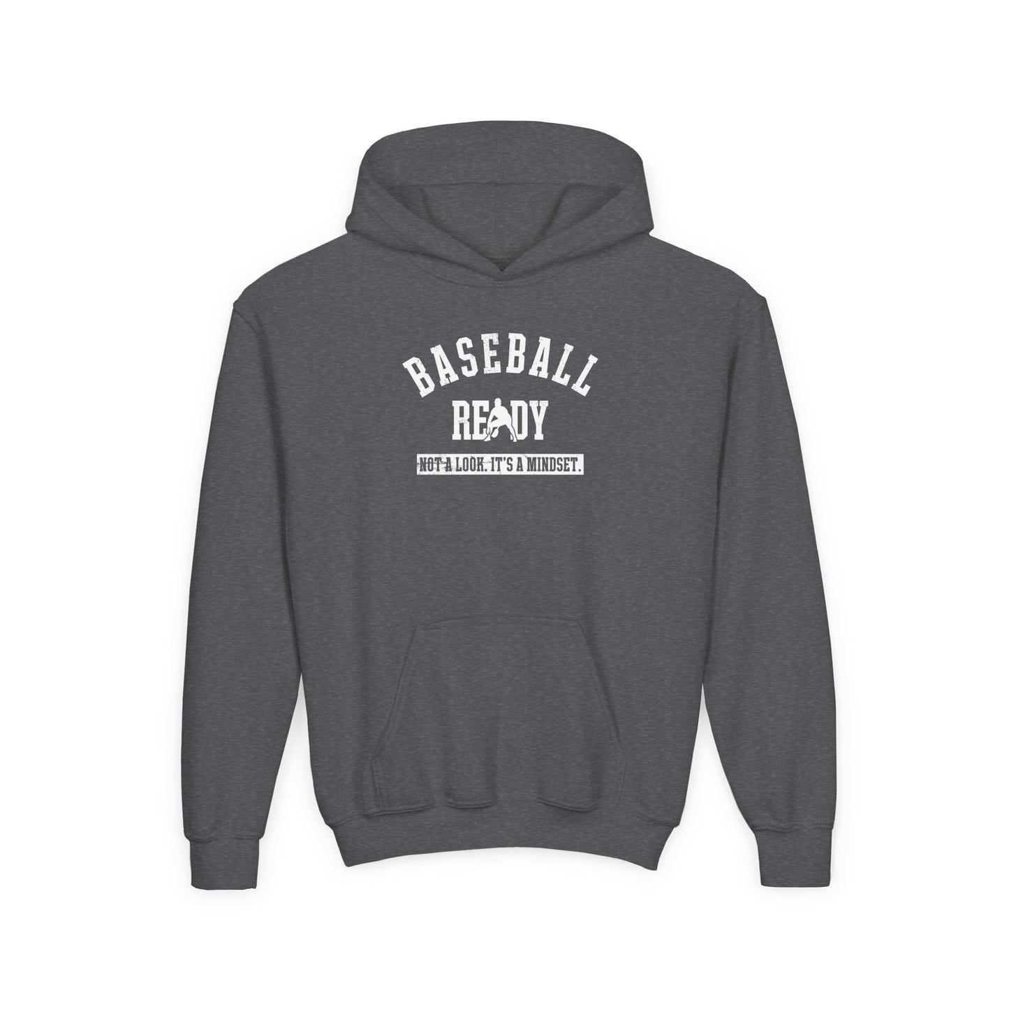 BASEBALL READY Youth Hoodie (White Logo)