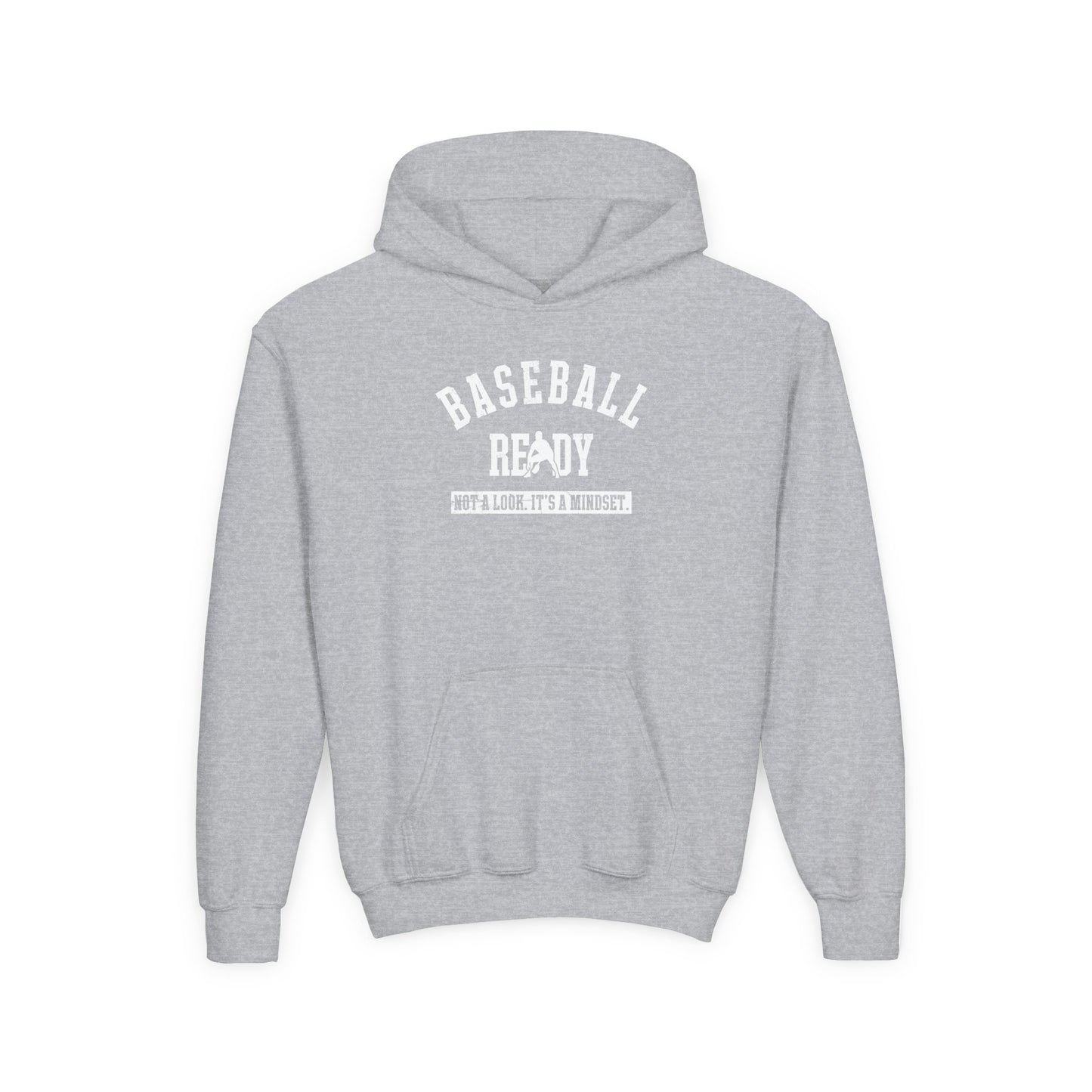 BASEBALL READY Youth Hoodie (White Logo)