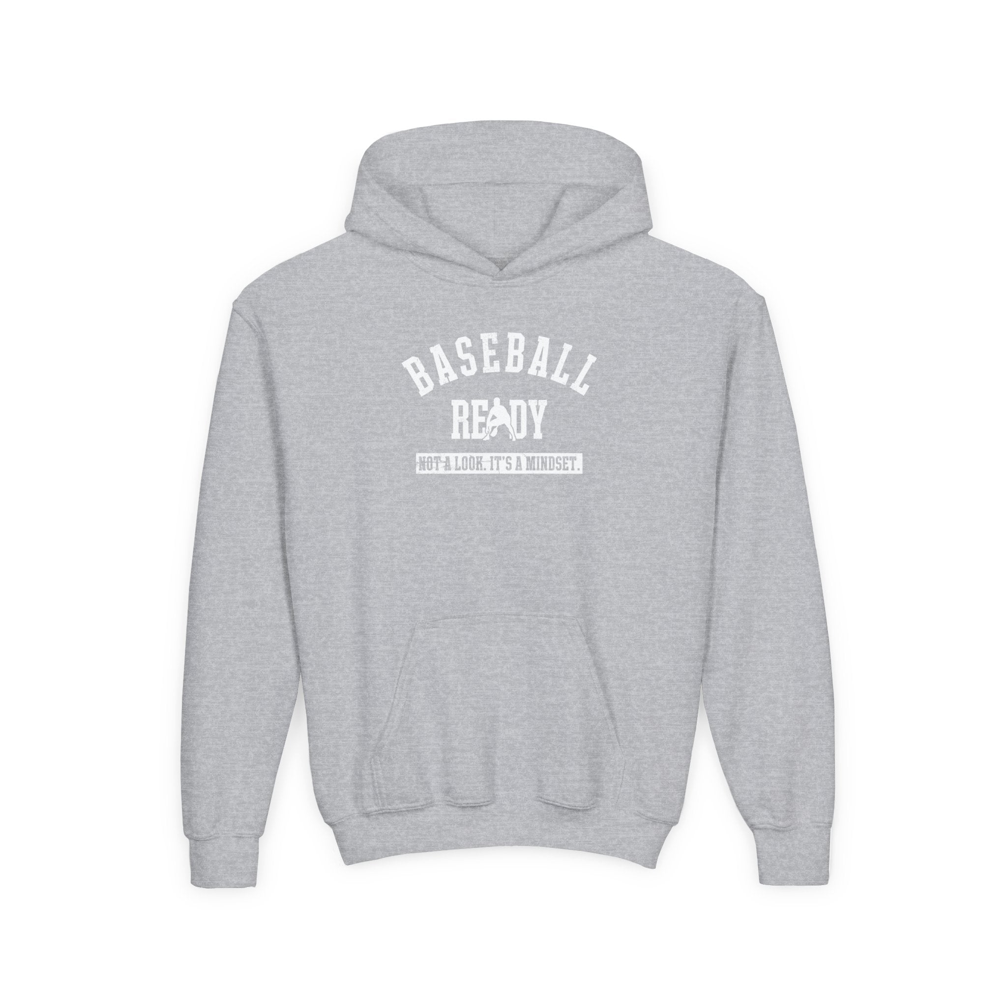 BASEBALL READY Youth Hoodie (White Logo)