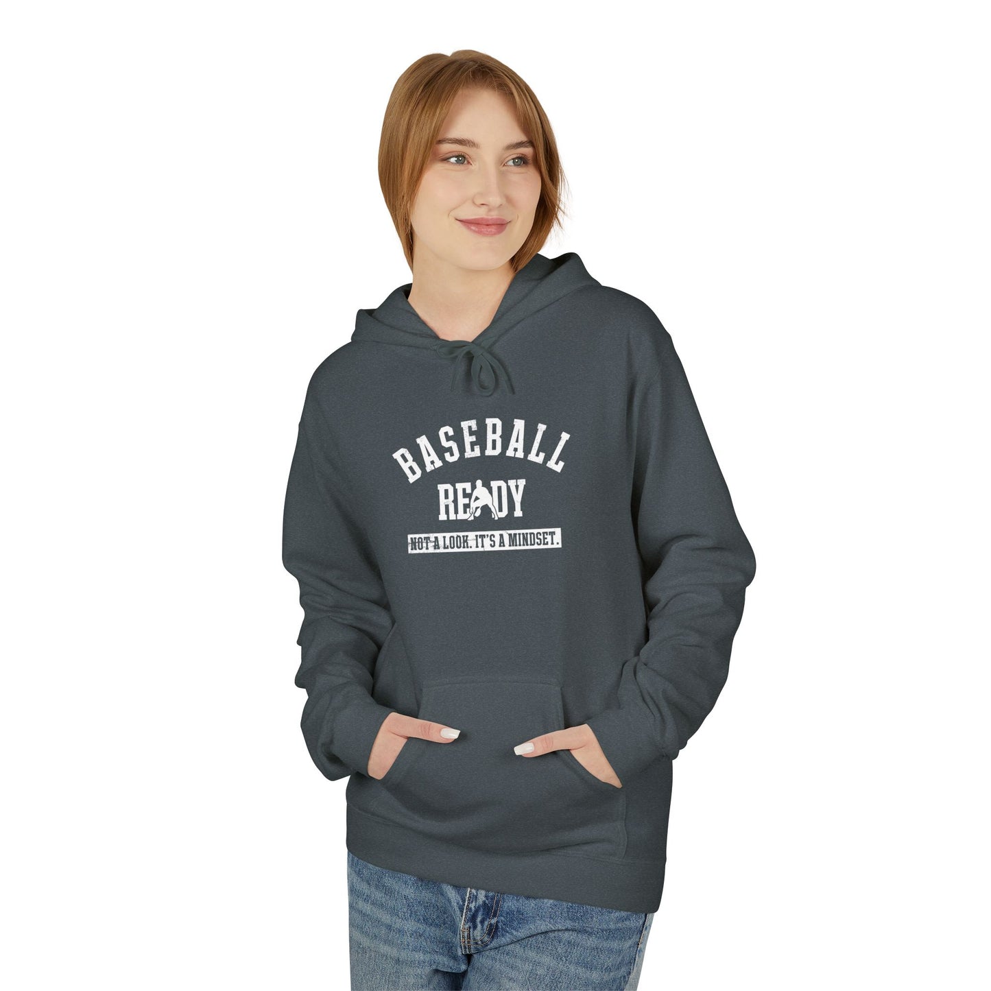 BASEBALL READY Adult Hoodie (White Font)