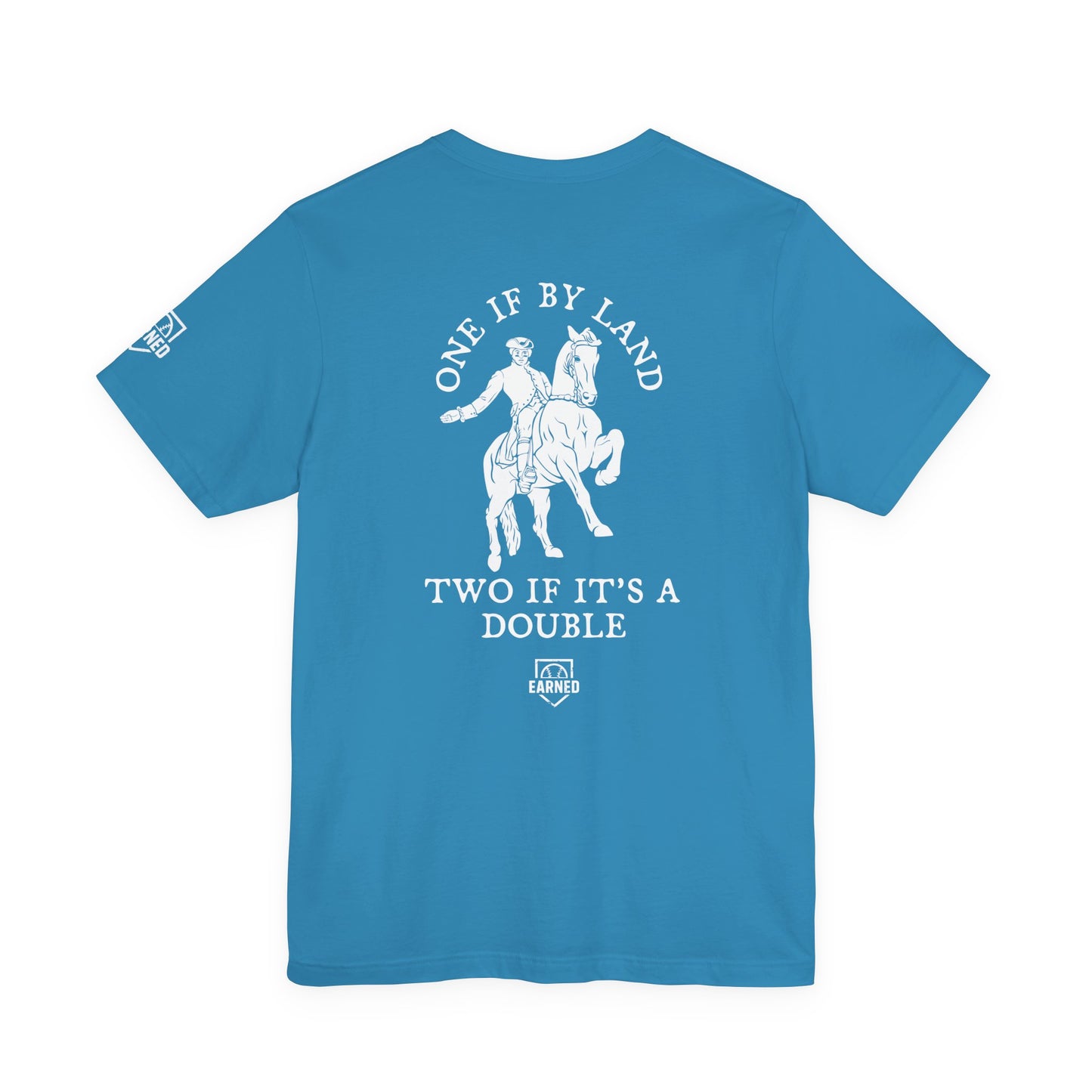 ONE IF BY LAND, TWO IF IT'S A DOUBLE Tee (Paul Revere White)