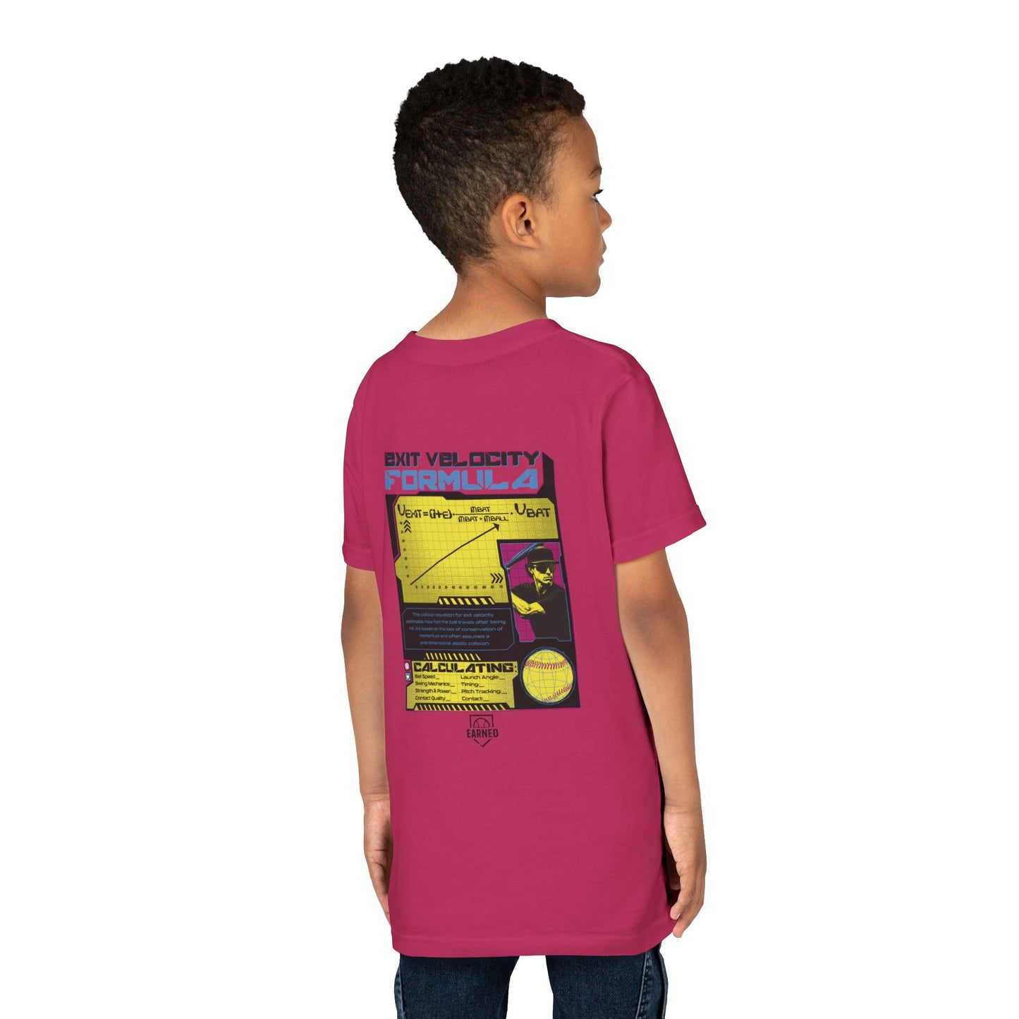 EXIT VELOCITY FORMULA Youth Tee - BASEBALL IQ Collection