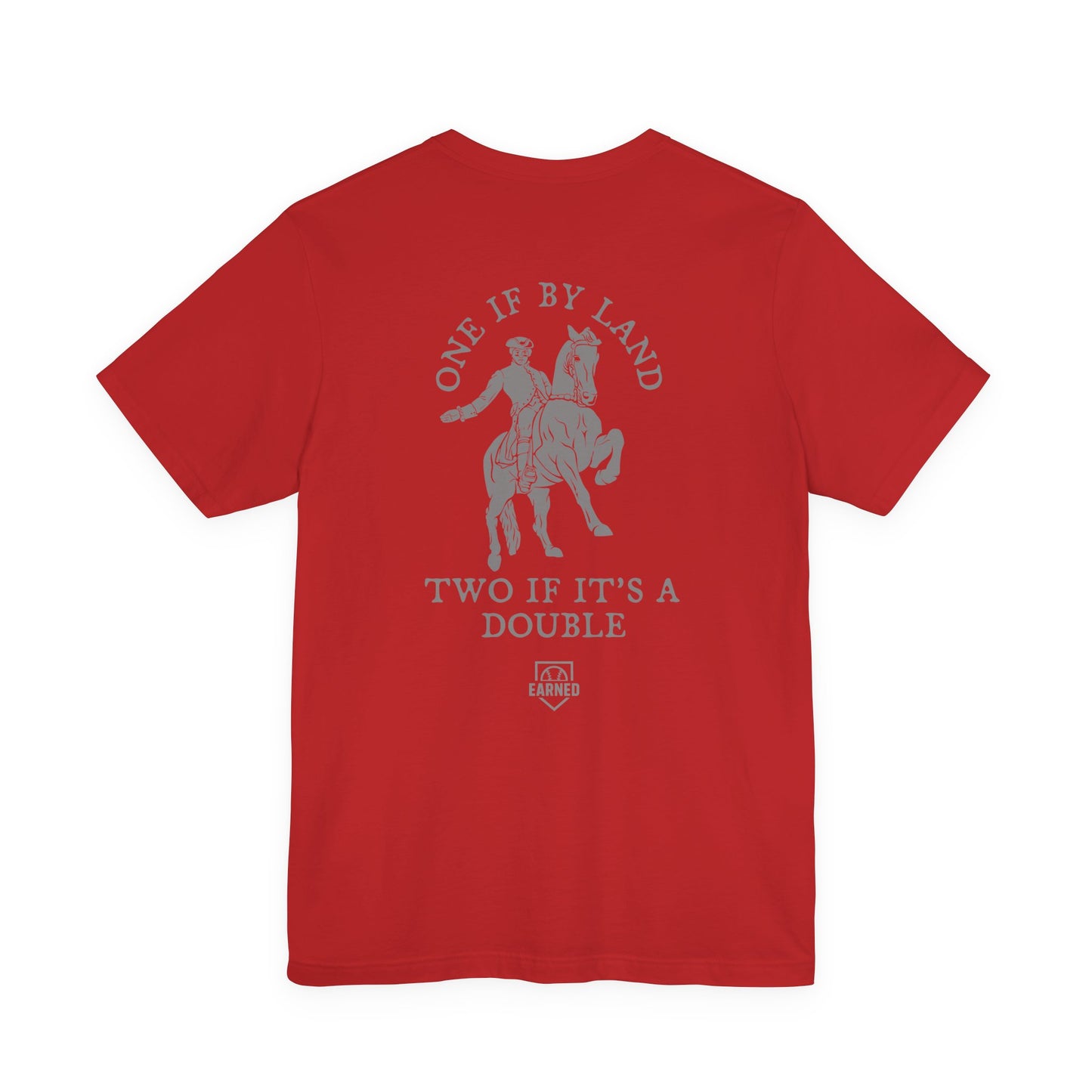 ONE IF BY LAND, TWO IF IT'S A DOUBLE Tee (Paul Revere White)