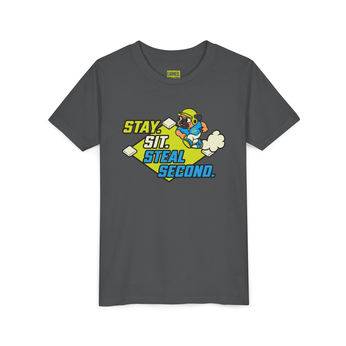 SIT. STAY. STEAL SECOND. Youth Tee - BARK PARK Collection