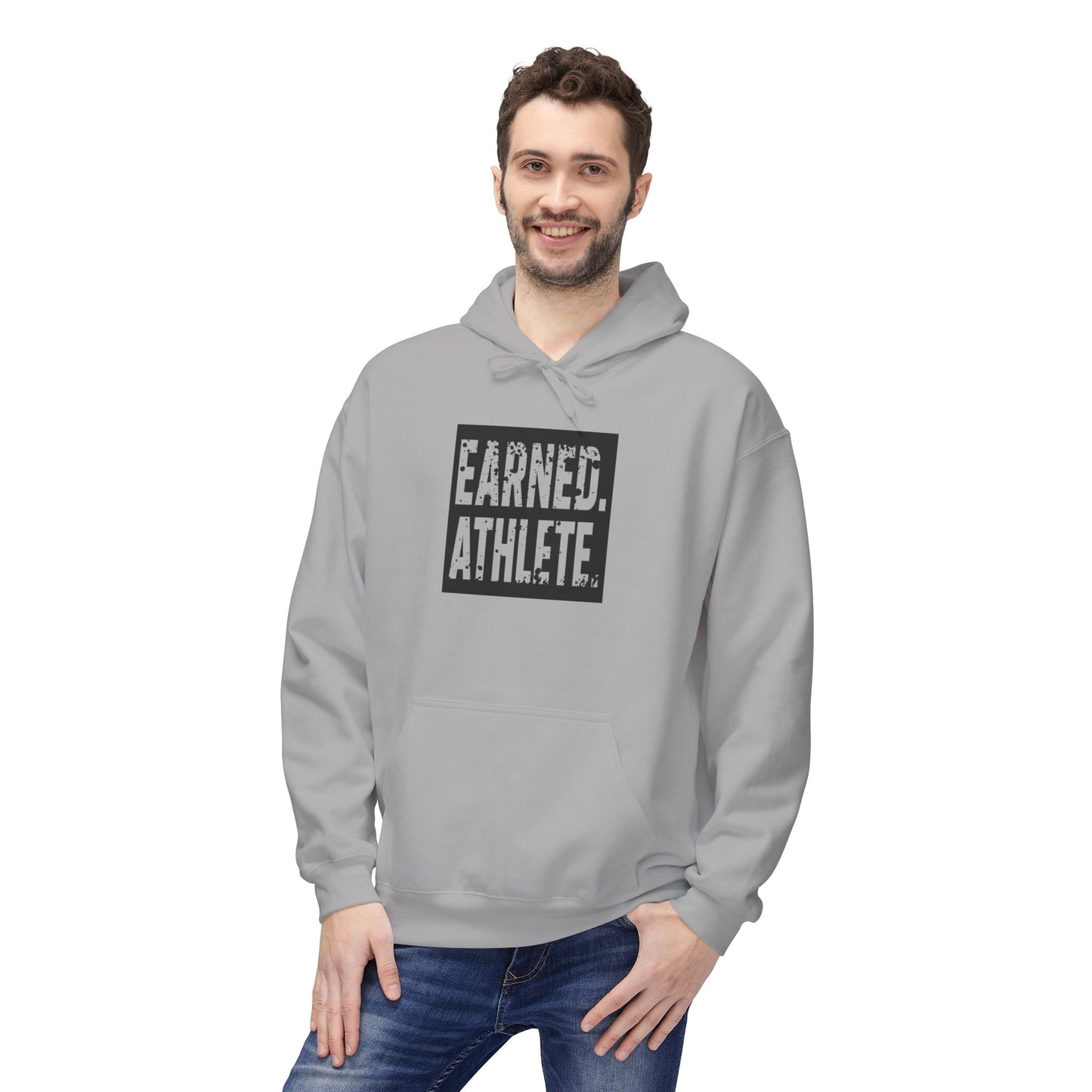 EARNED. ATHLETE. Hoodie (Black Logo)
