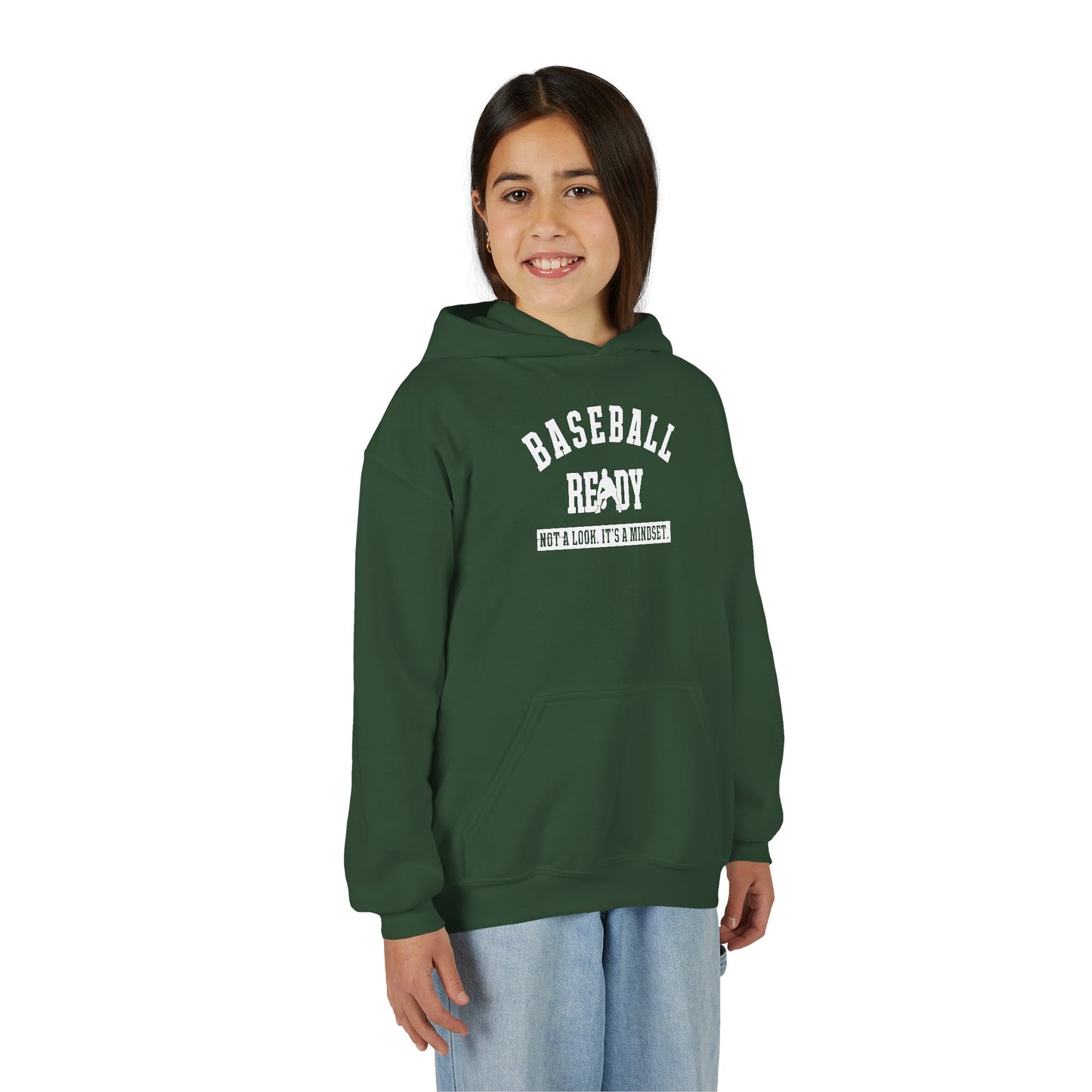 BASEBALL READY Youth Hoodie (White Logo)