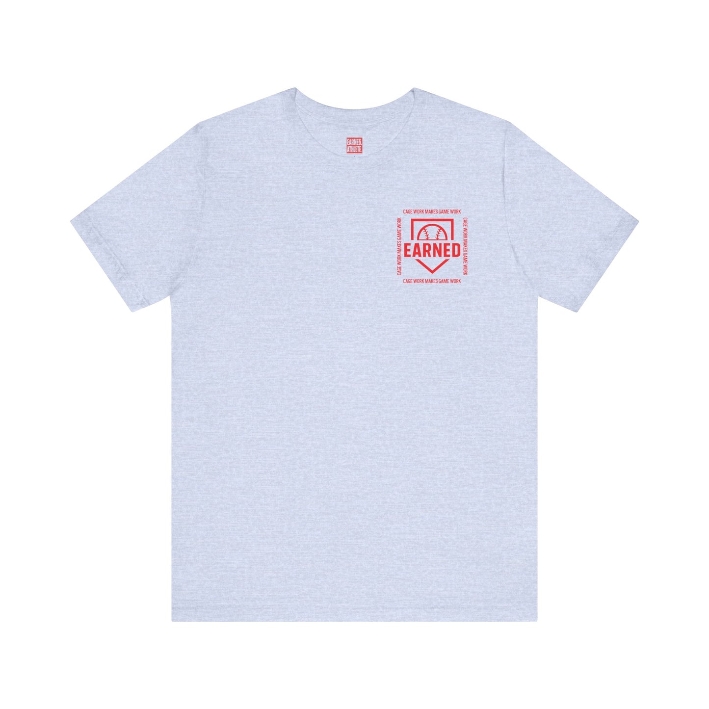 CAGE WORK MAKES GAME WORK Tee (Red Font)