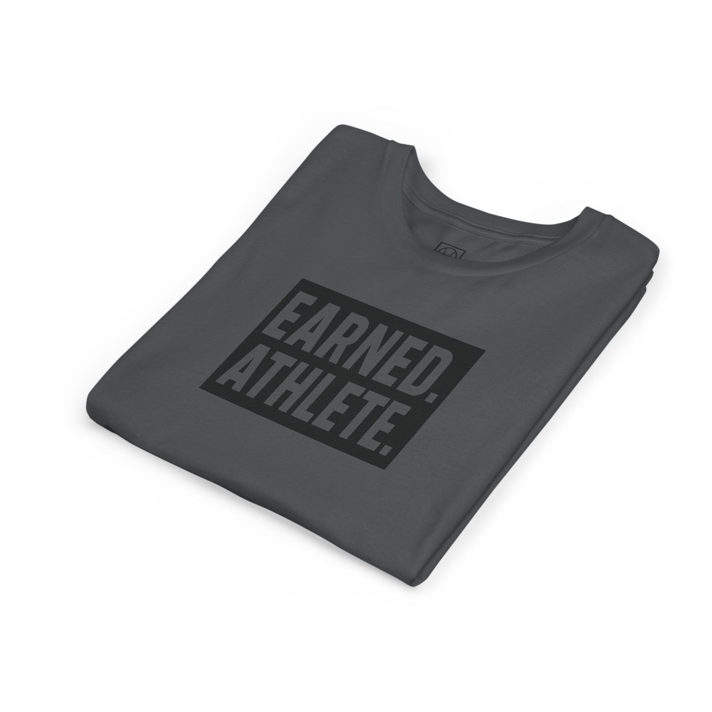 EARNED. ATHLETE. Logo Youth Tee (Black Font)