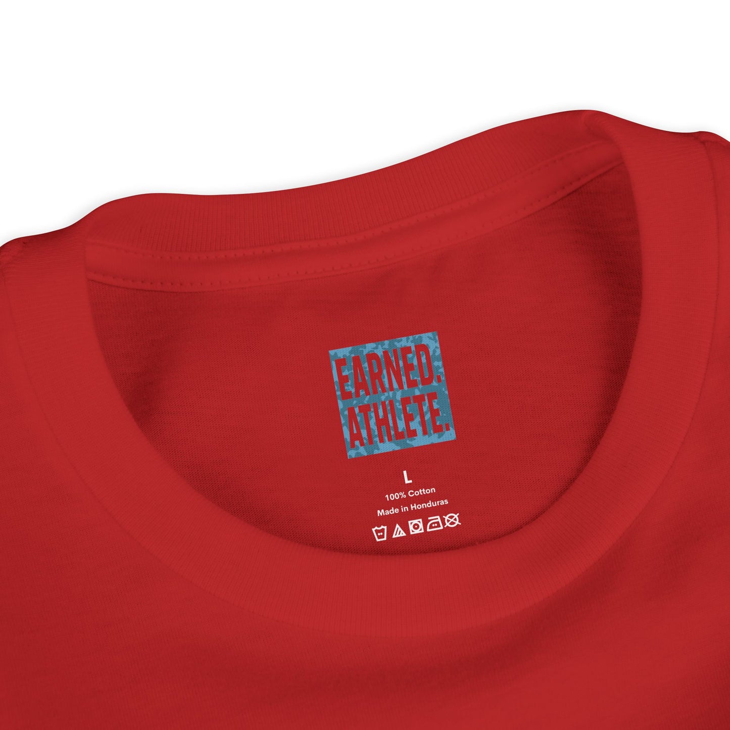SHOWING UP ADDS UP Youth Tee (Blue Camo Font)