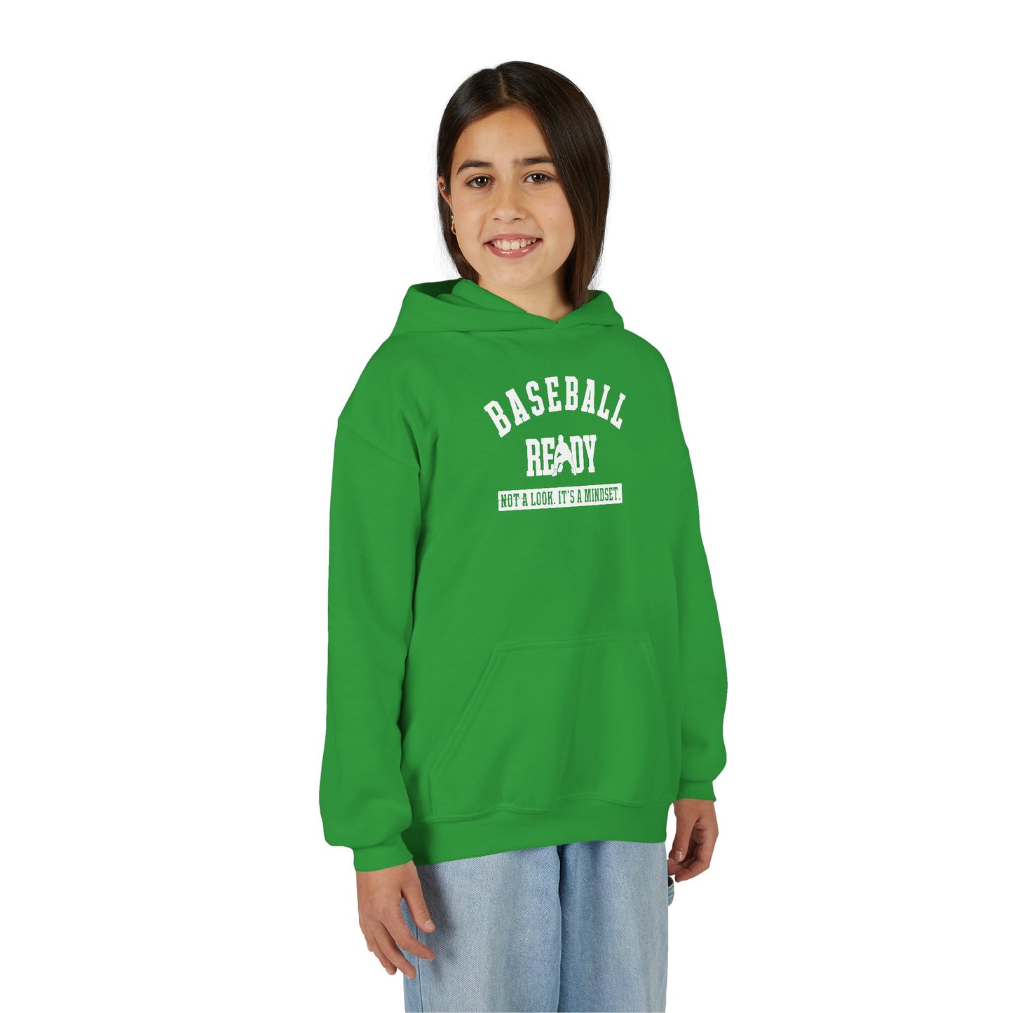 BASEBALL READY Youth Hoodie (White Logo)