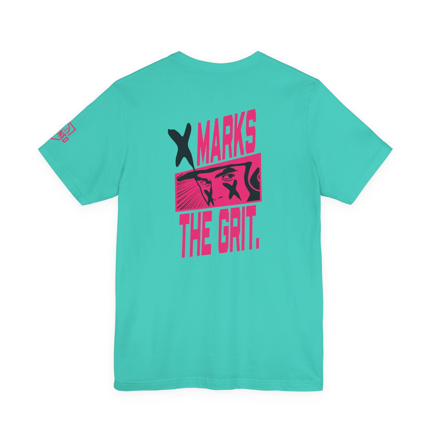 X MARKS THE GRIT Tee (Black X, Pink font)