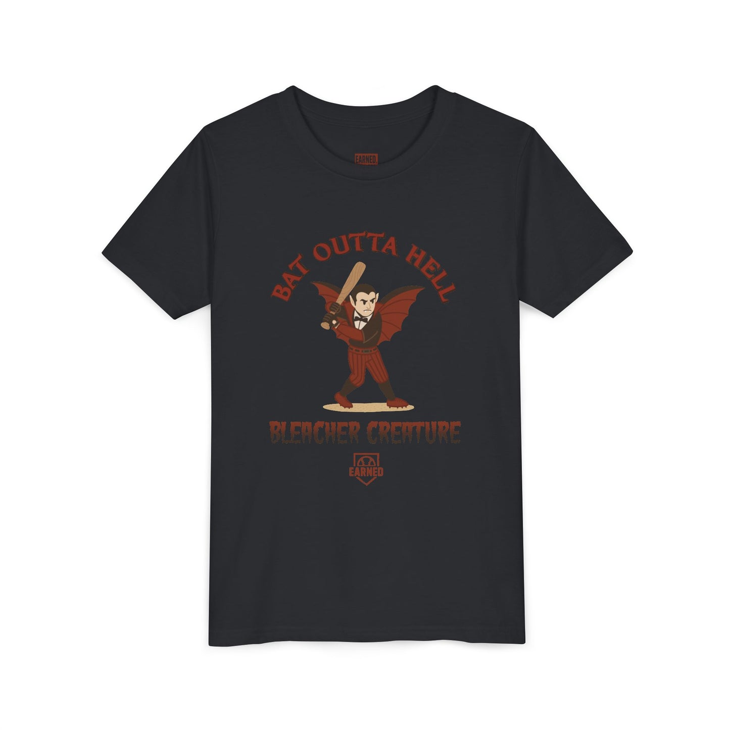 BAT OUTTA HELL Youth Tee - BLEACHER CREATURE Collection