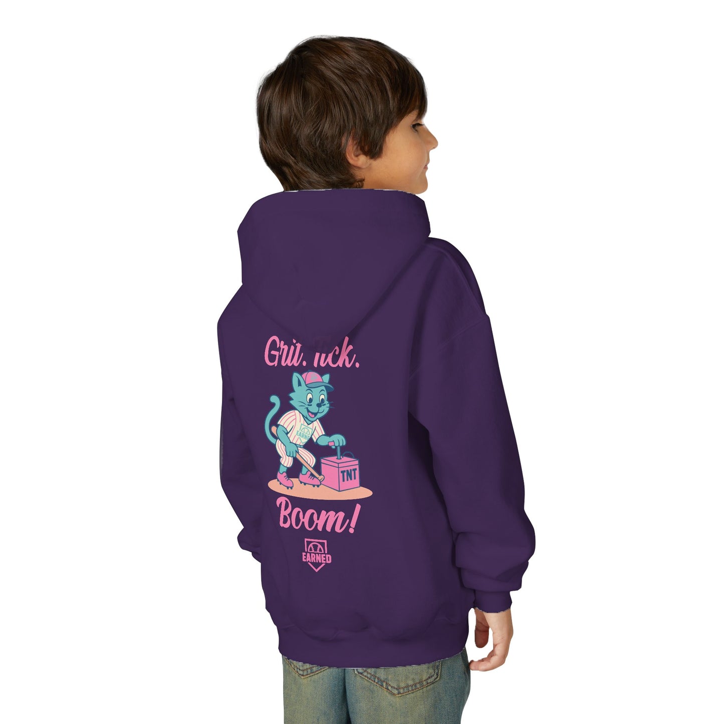 GRIT. TICK. BOOM. Youth Hoodie - TOMFOOLERY Collection