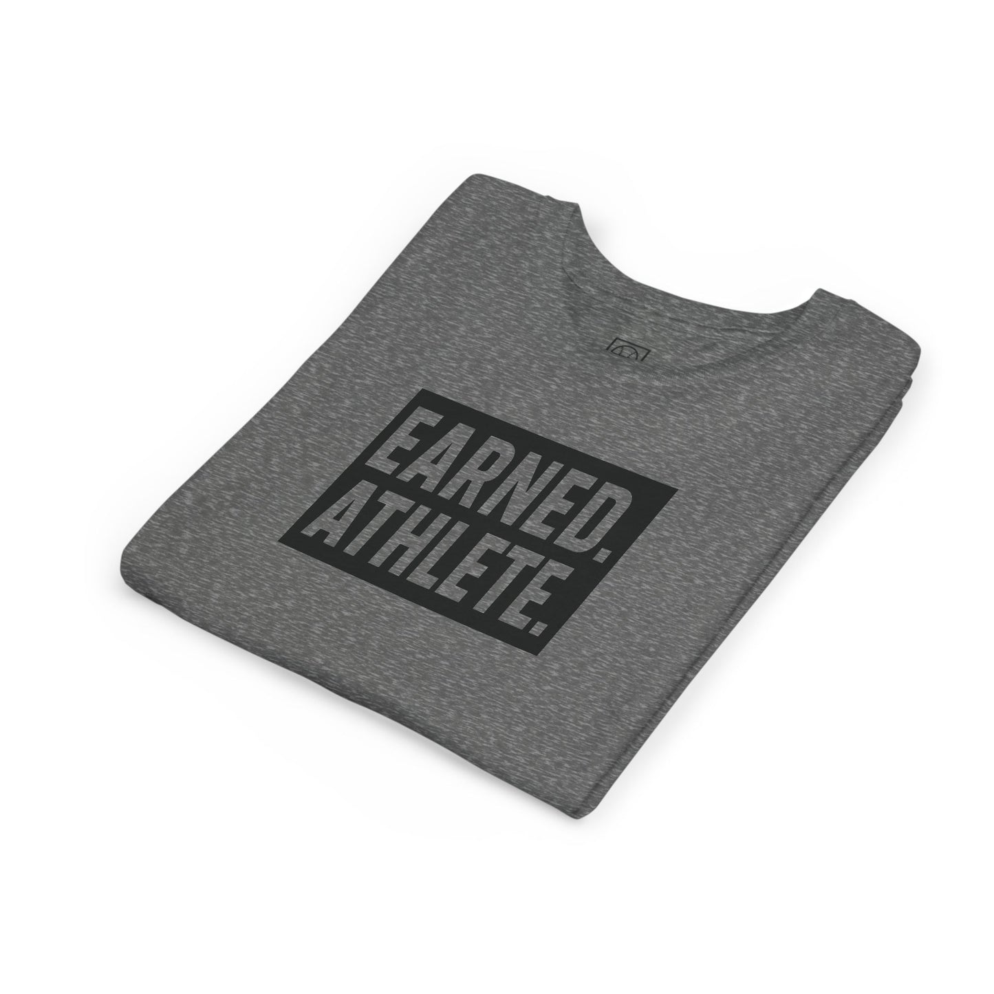 EARNED. ATHLETE. Logo Youth Tee (Black Font)