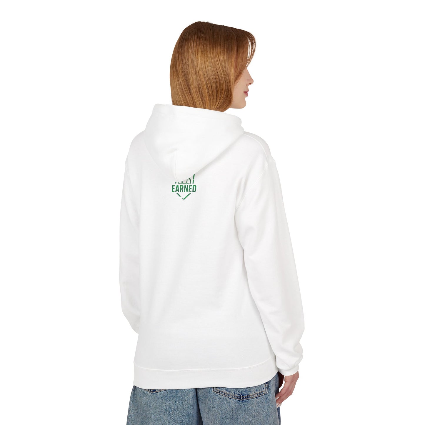 SHOWING UP ADDS UP Adult Hoodie (Green Camo Logo)