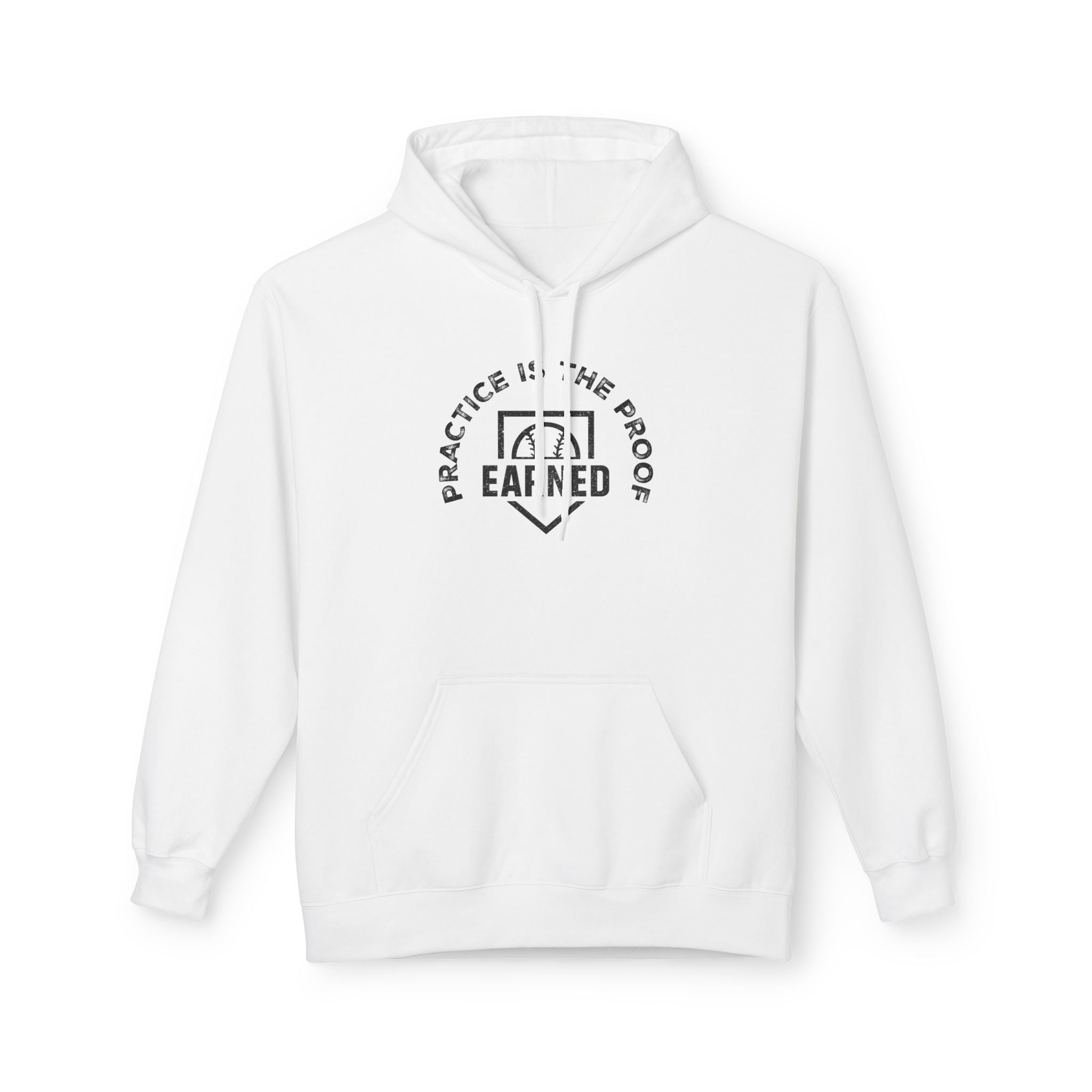 PRACTICE IS THE PROOF Hoodie (Black Font)