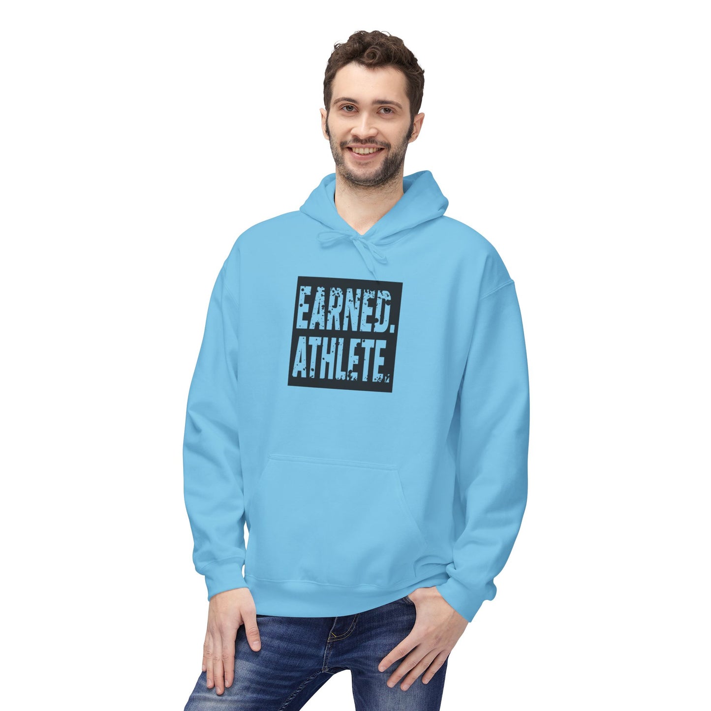 EARNED. ATHLETE. Hoodie (Black Logo)