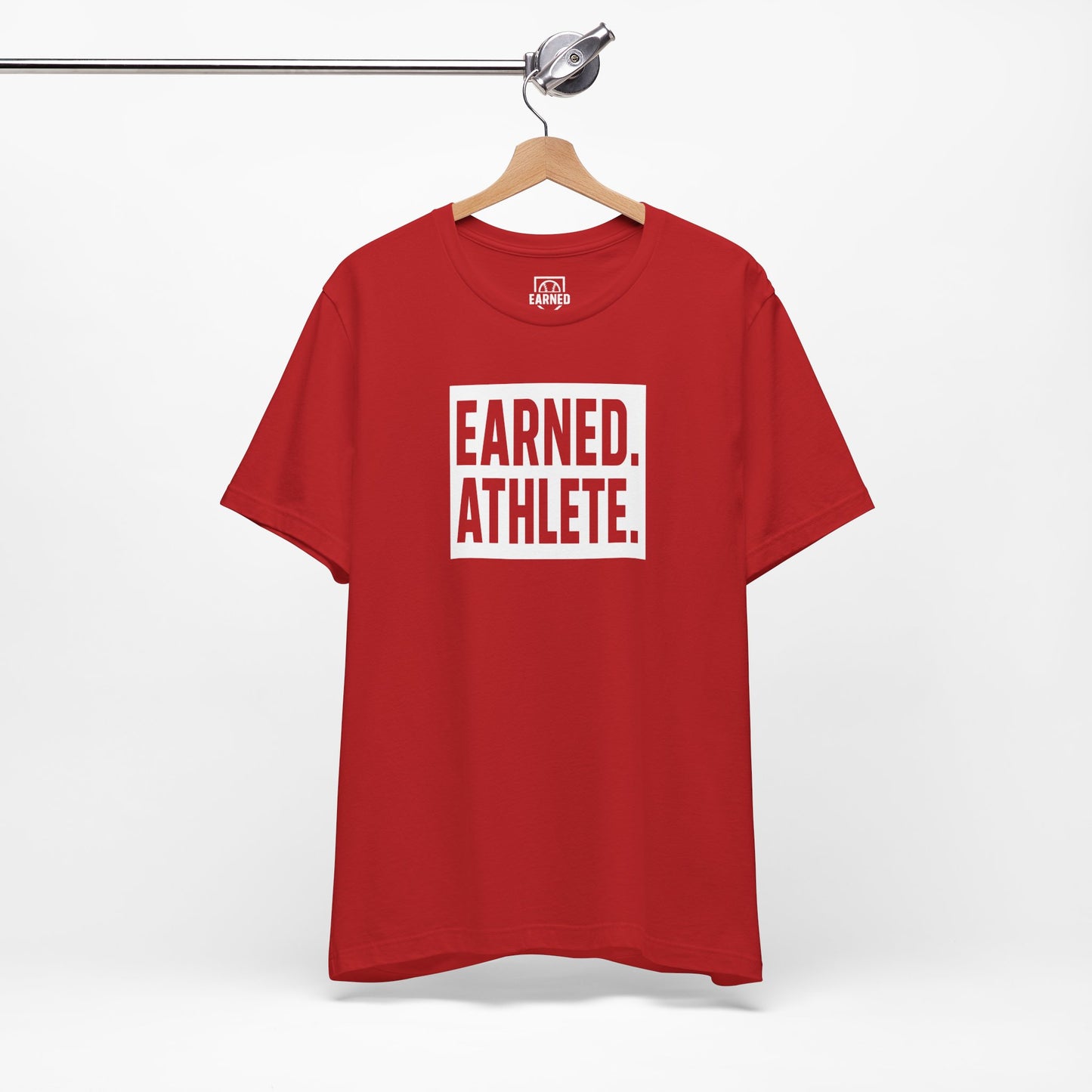 EARNED. ATHLETE. Tee (White Font)