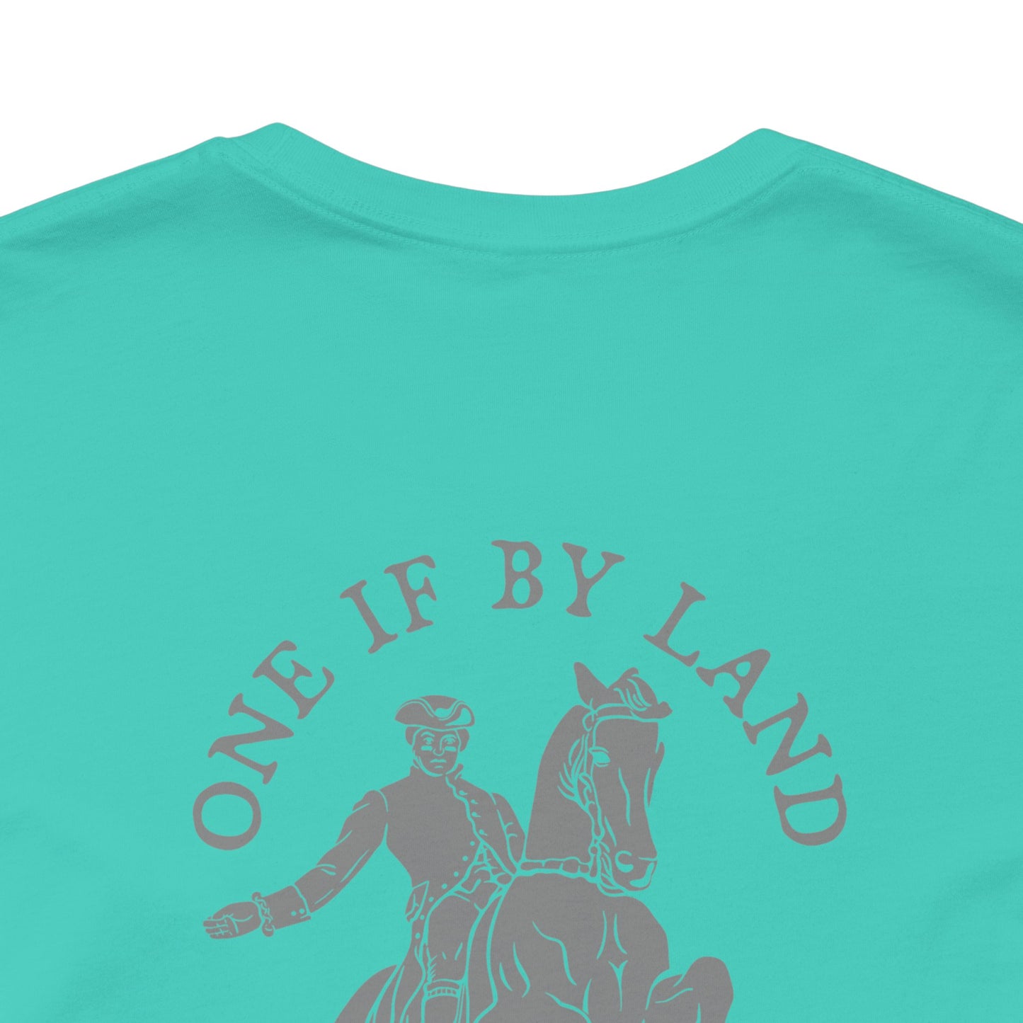 ONE IF BY LAND, TWO IF IT'S A DOUBLE Tee (Paul Revere White)