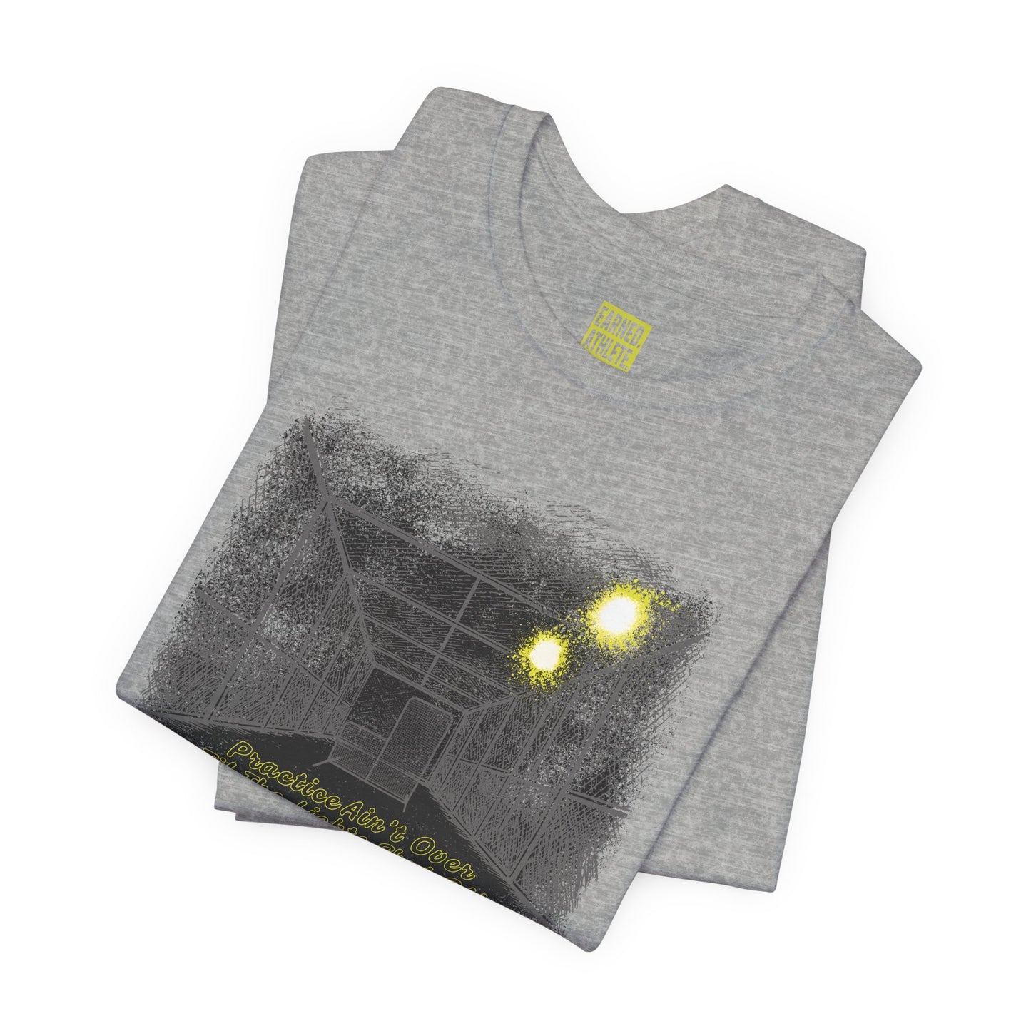 PRACTICE AIN'T OVER TILL THE LIGHTS SHUT OFF Tee (Dark)