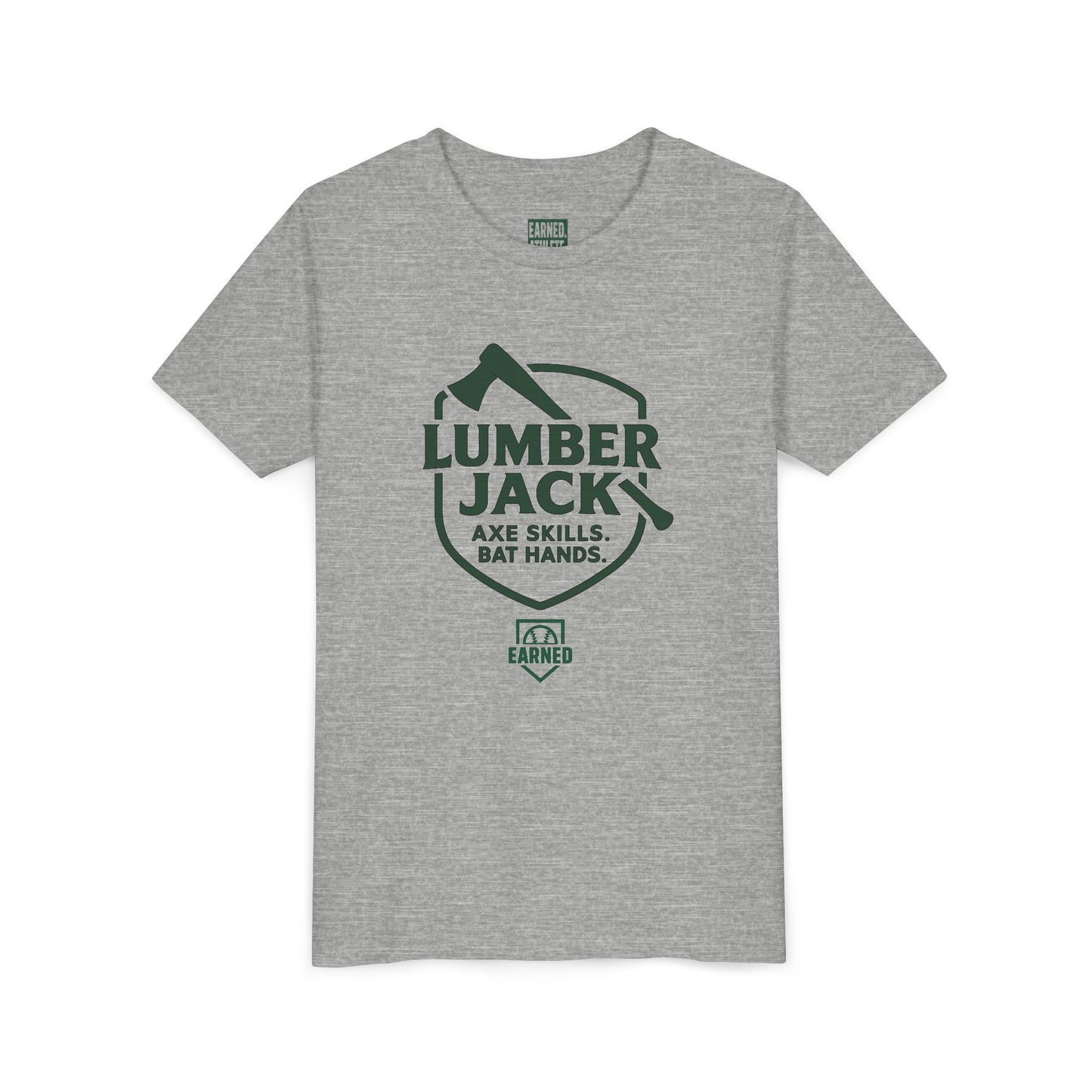 LUMBER JACK. AXE SKILLS. BAT HANDS. Youth Tee