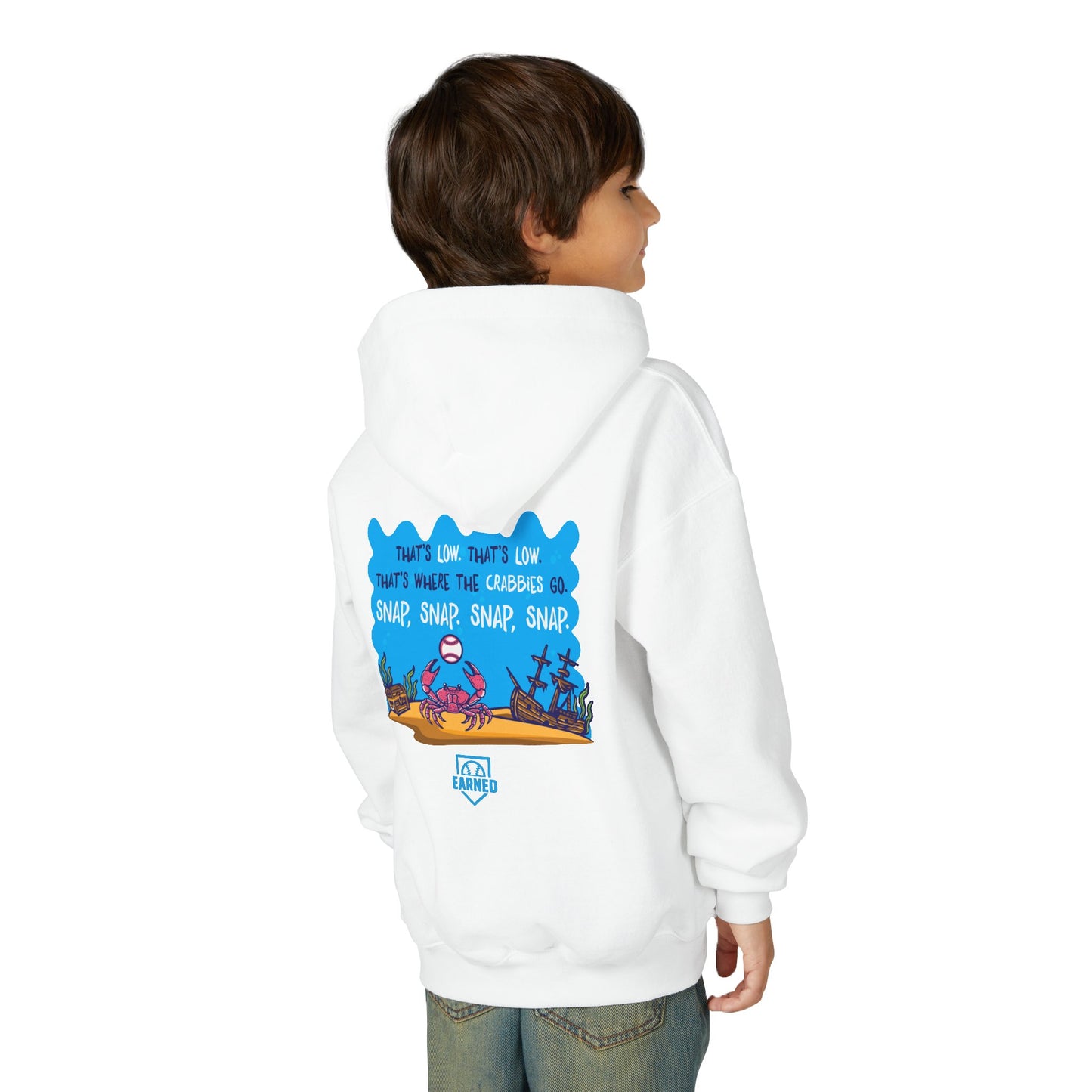 THAT'S LOW CRABBY Youth Hoodie - DUGOUT CHANT Collection