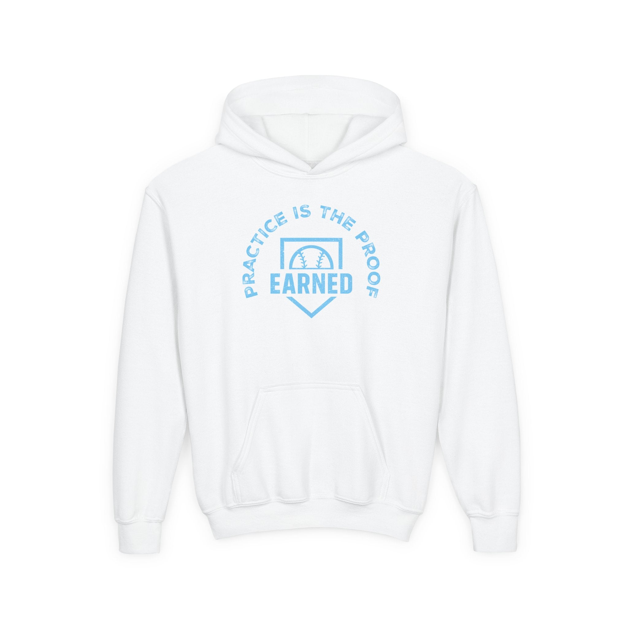 PRACTICE IS THE PROOF Youth Hoodie (Blue Logo)