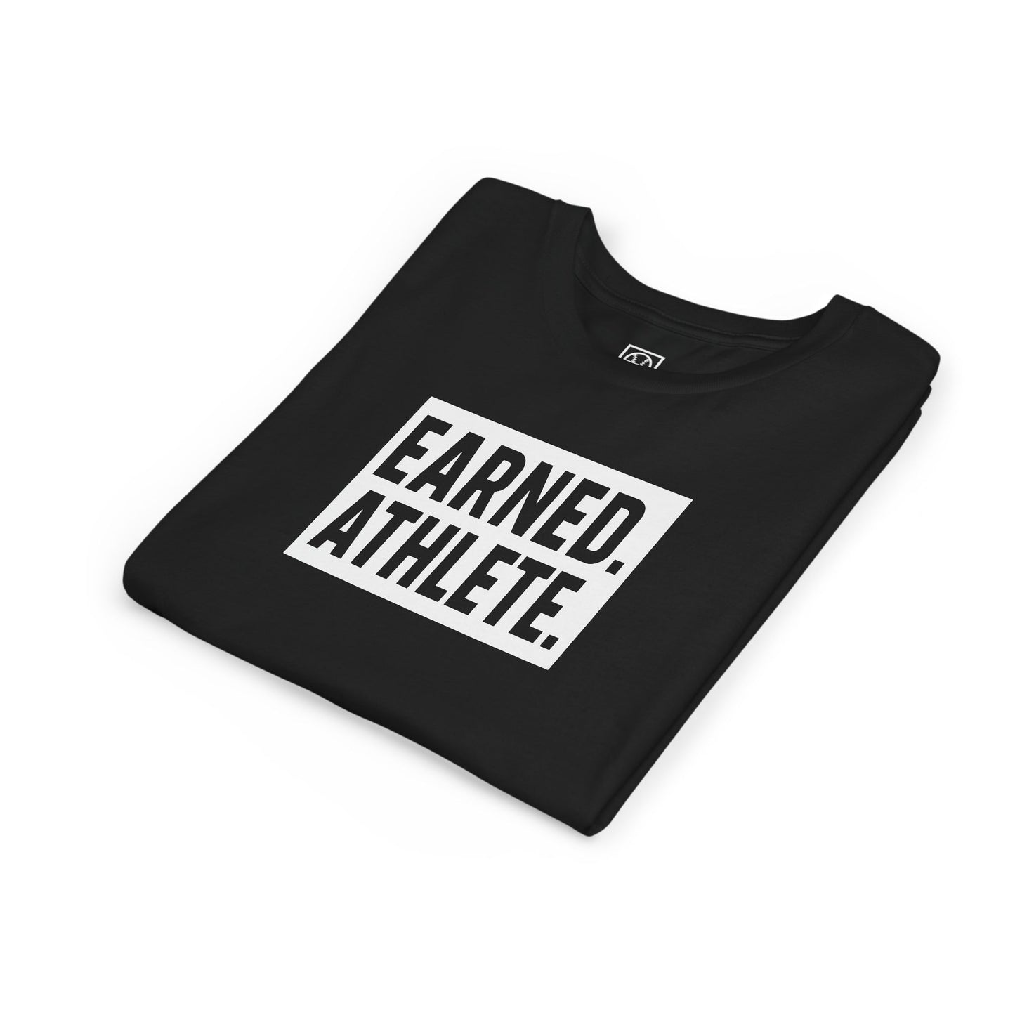 EARNED. ATHLETE. Youth Tee (White Font)