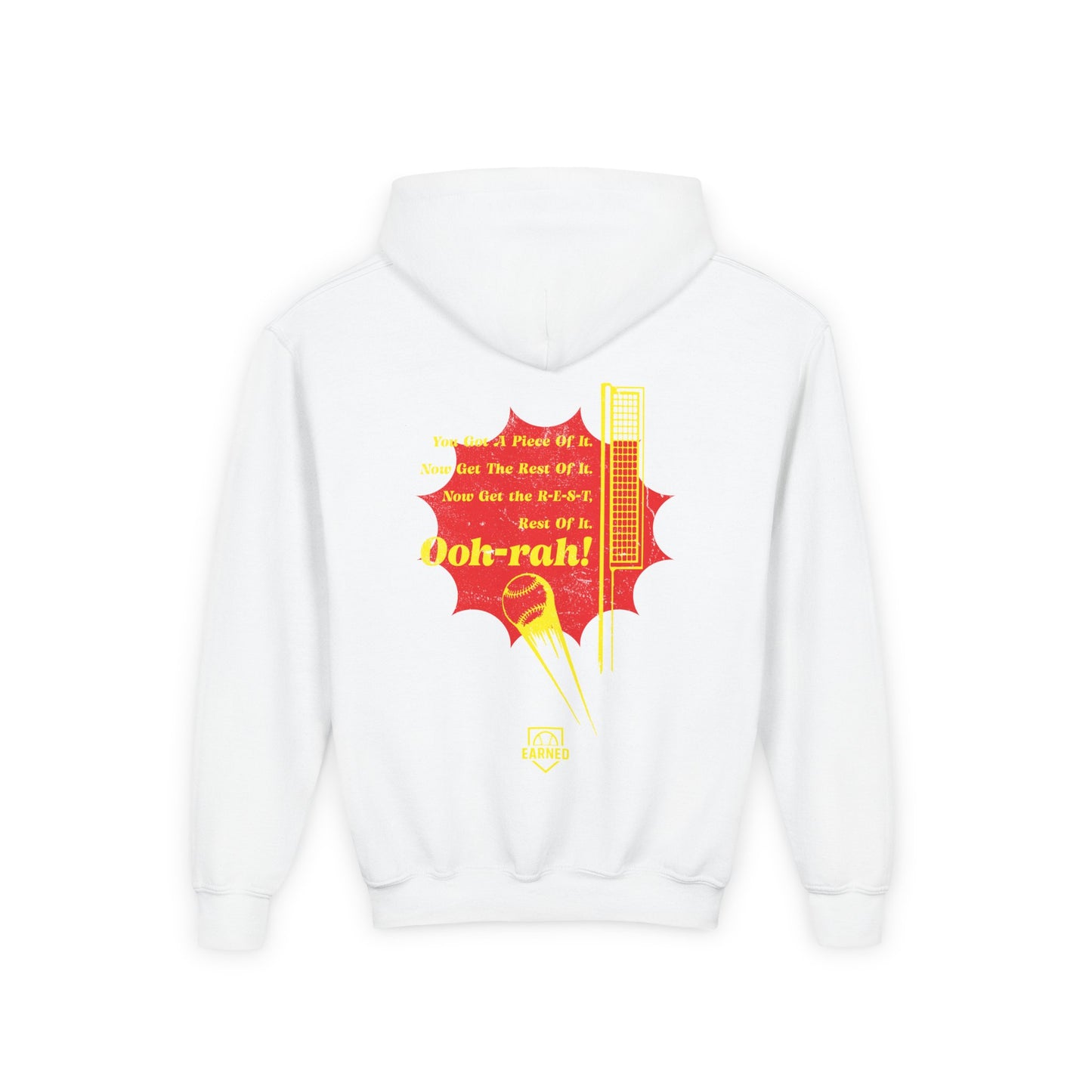 PIECE OF IT Youth Hoodie (Red Logo) - DUGOUT CHANT Collection