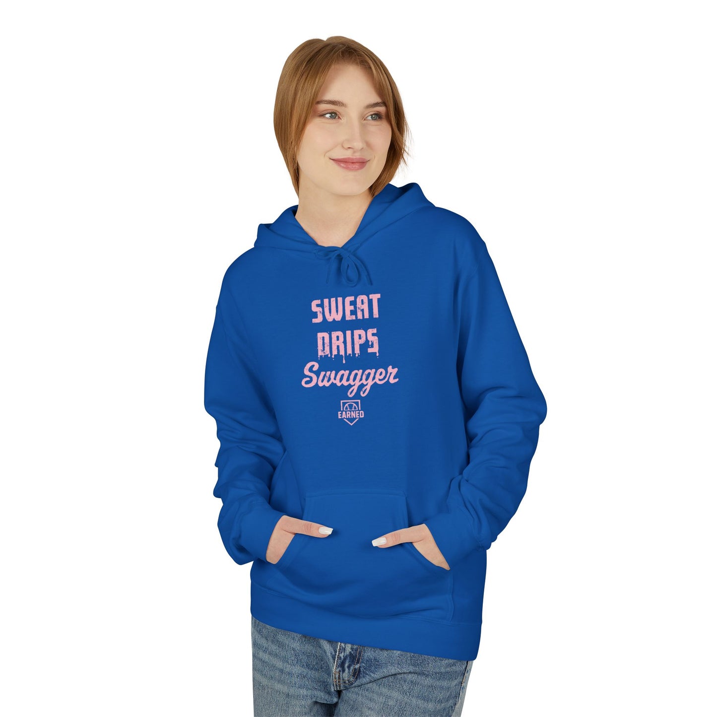 SWEAT DRIPS SWAGGER Hoodie (Pink Font)