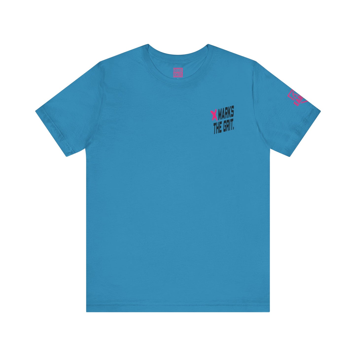 X MARKS THE GRIT Tee (Pink X, Black Font)