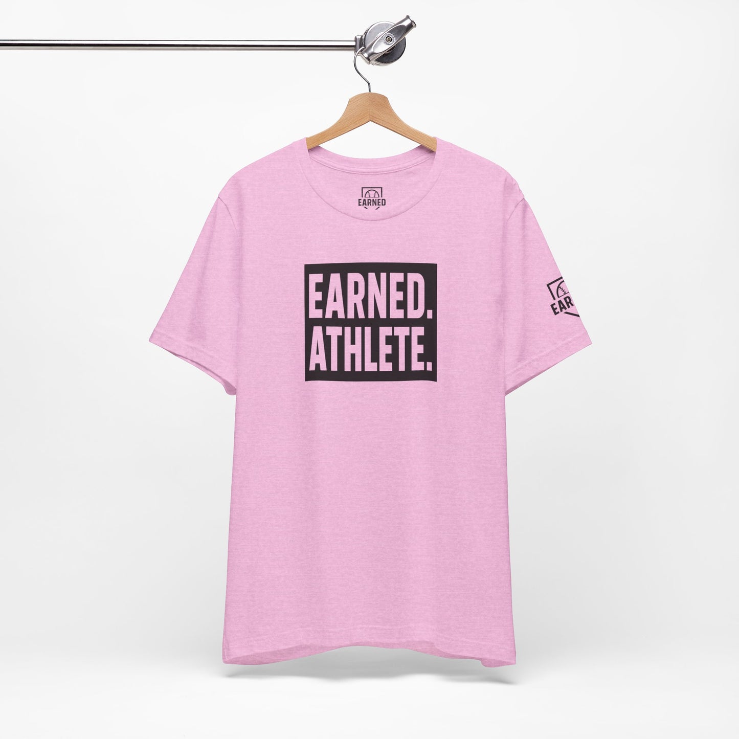 EARNED. ATHLETE. Logo Tee (Black Font)