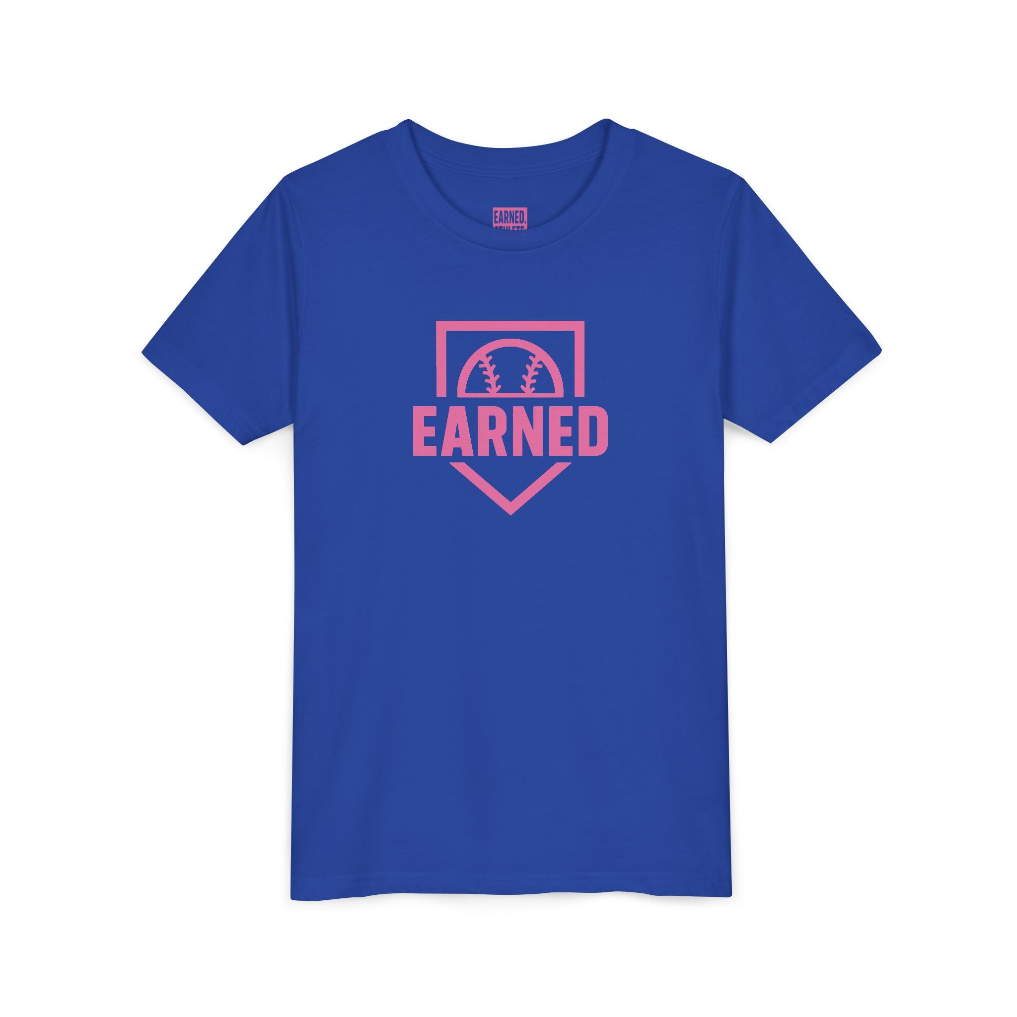 EARNED Logo Youth Tee (Hot Pink)
