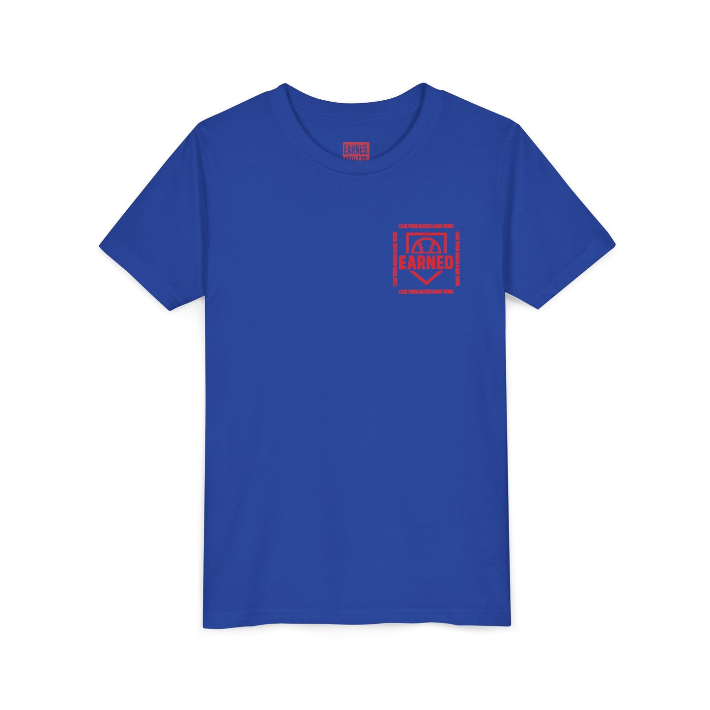 CAGE WORK MAKES GAME WORK Youth Tee (Red Font)