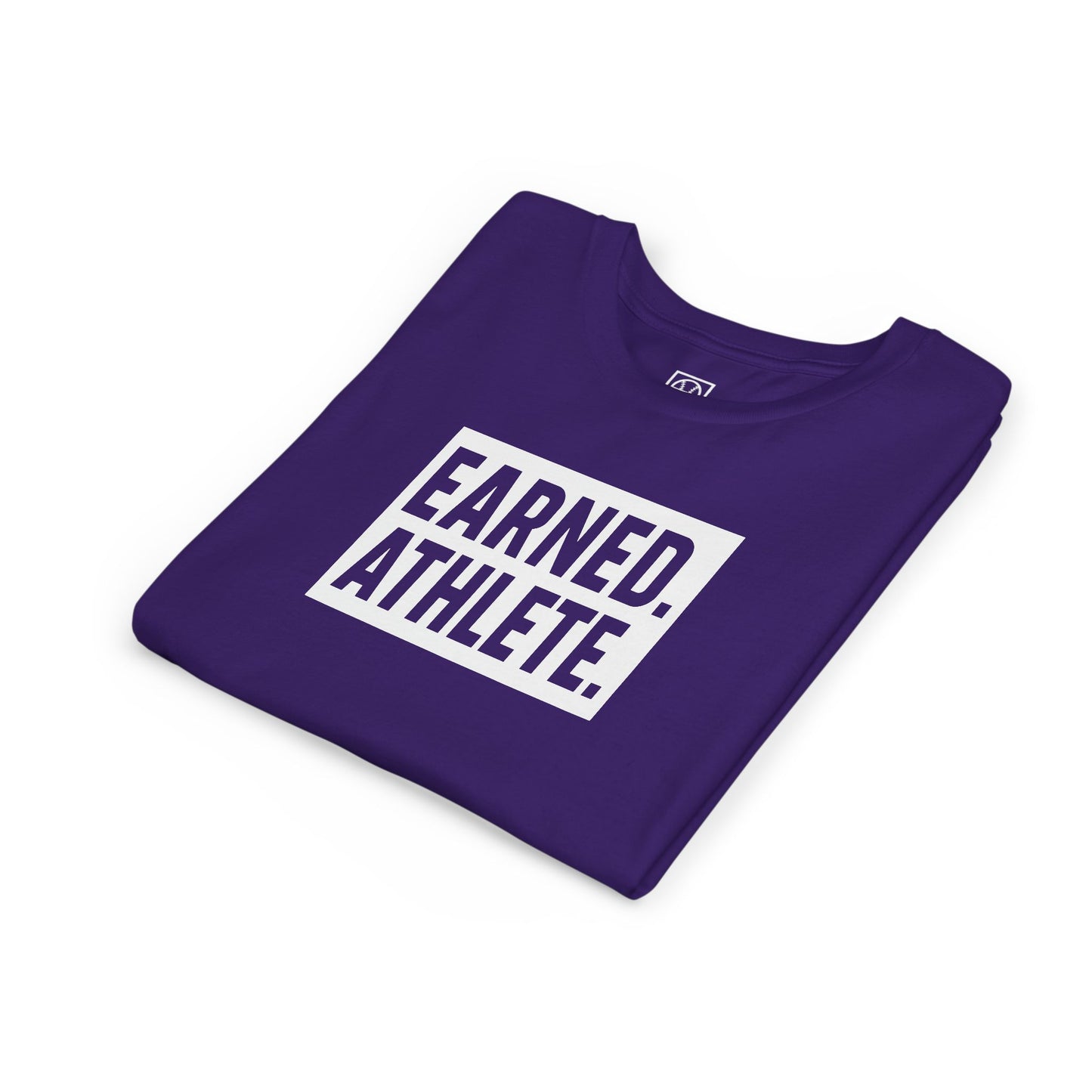 EARNED. ATHLETE. Youth Tee (White Font)
