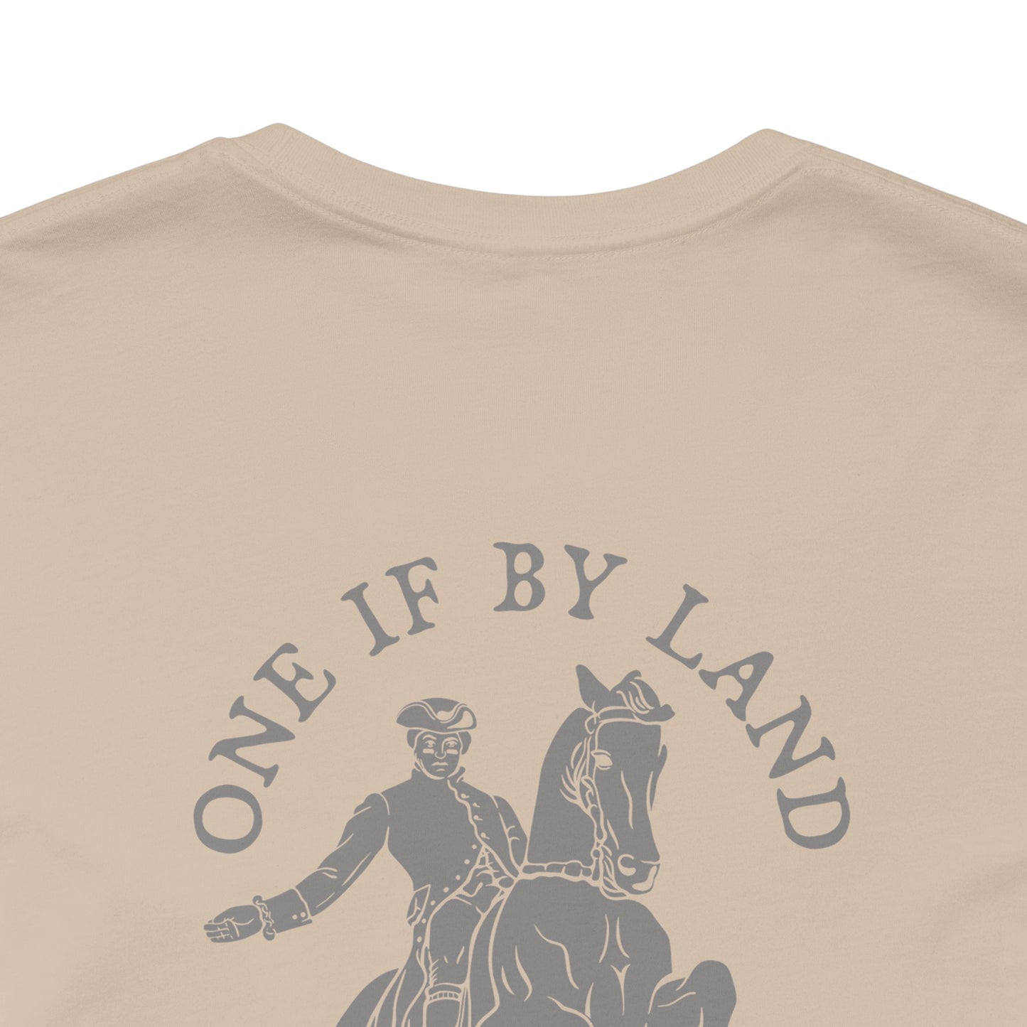 ONE IF BY LAND, TWO IF IT'S A DOUBLE Tee (Paul Revere White)
