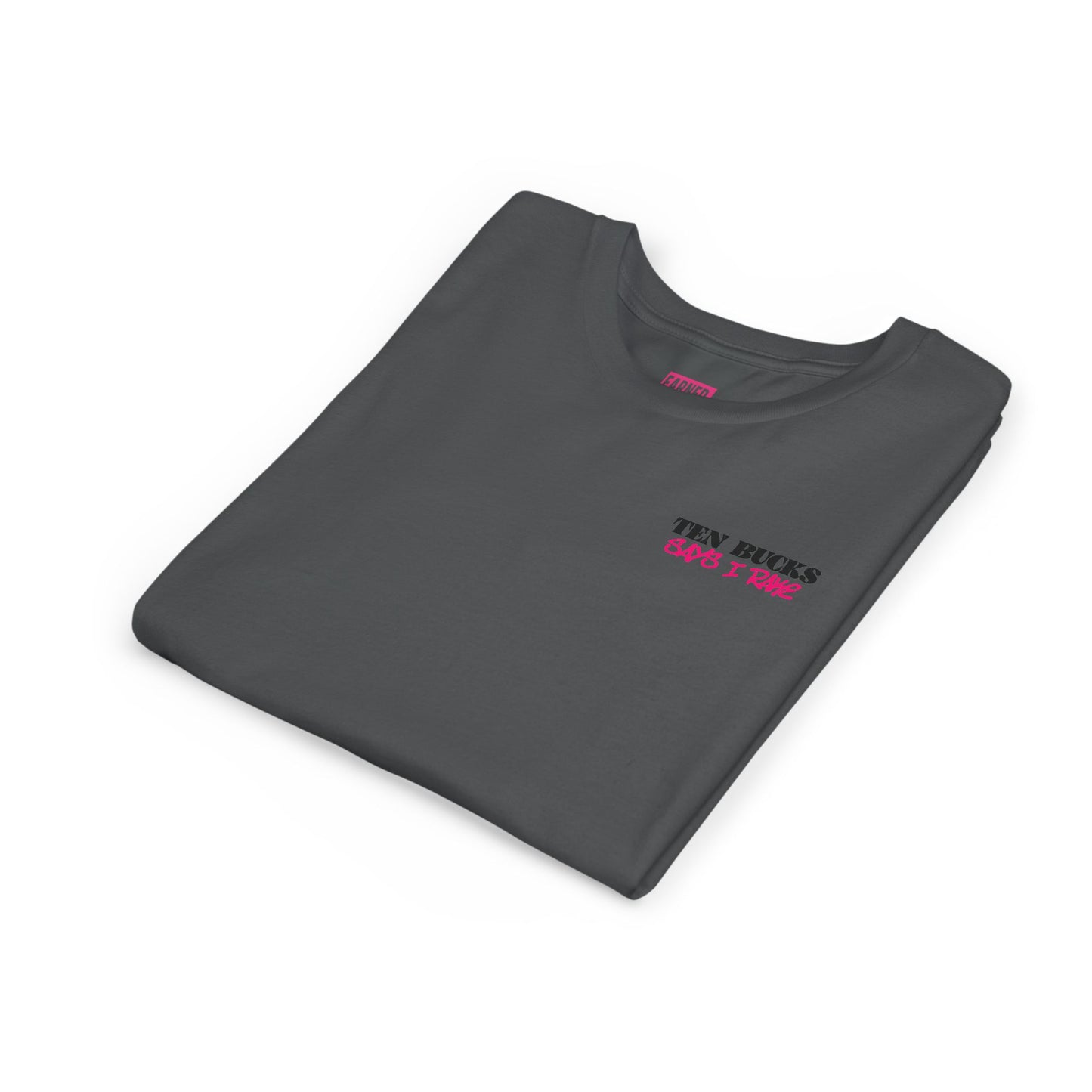 TEN BUCKS SAYS I RAKE Youth Tee (Pink Logo)