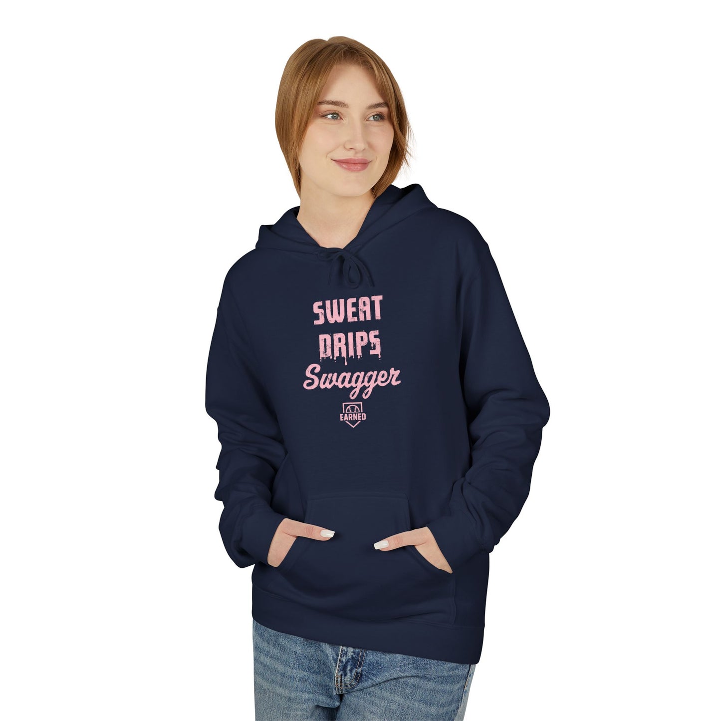 SWEAT DRIPS SWAGGER Hoodie (Pink Font)