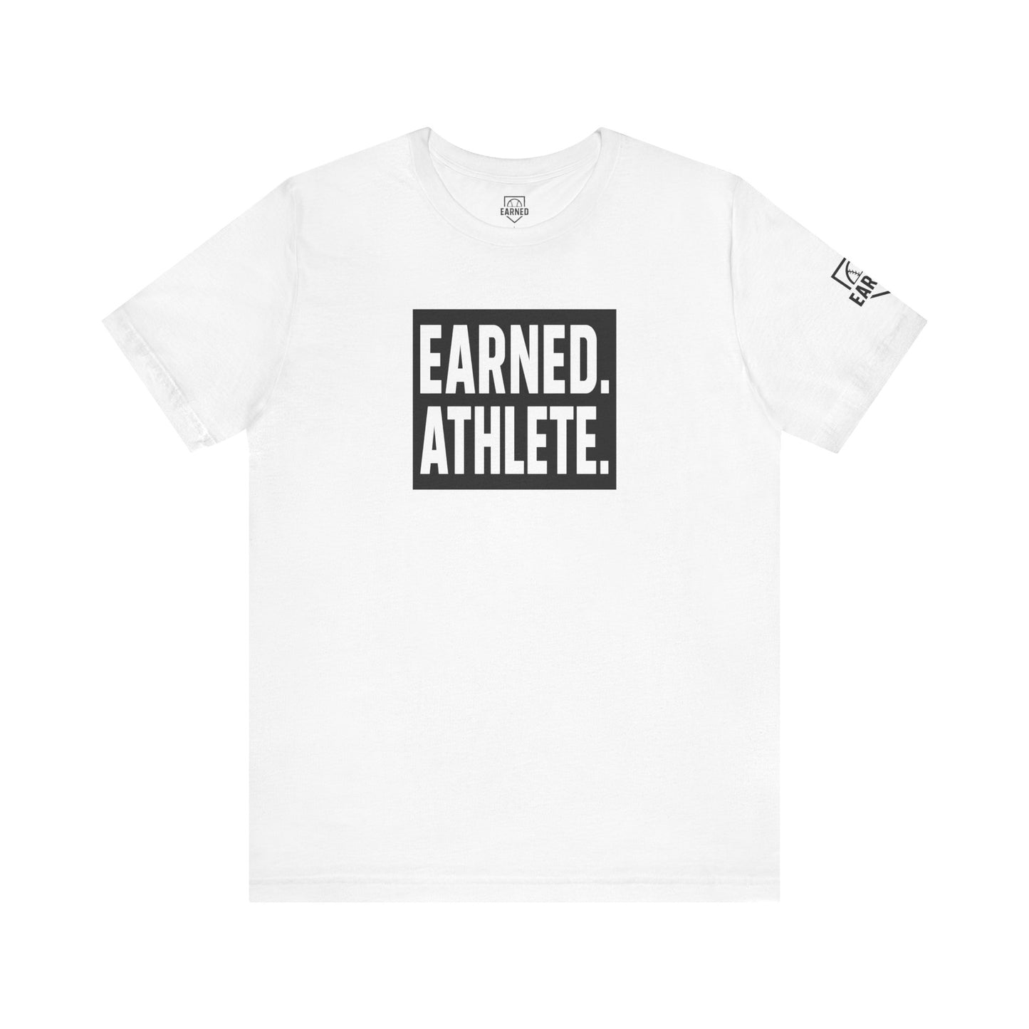 EARNED. ATHLETE. Logo Tee (Black Font)