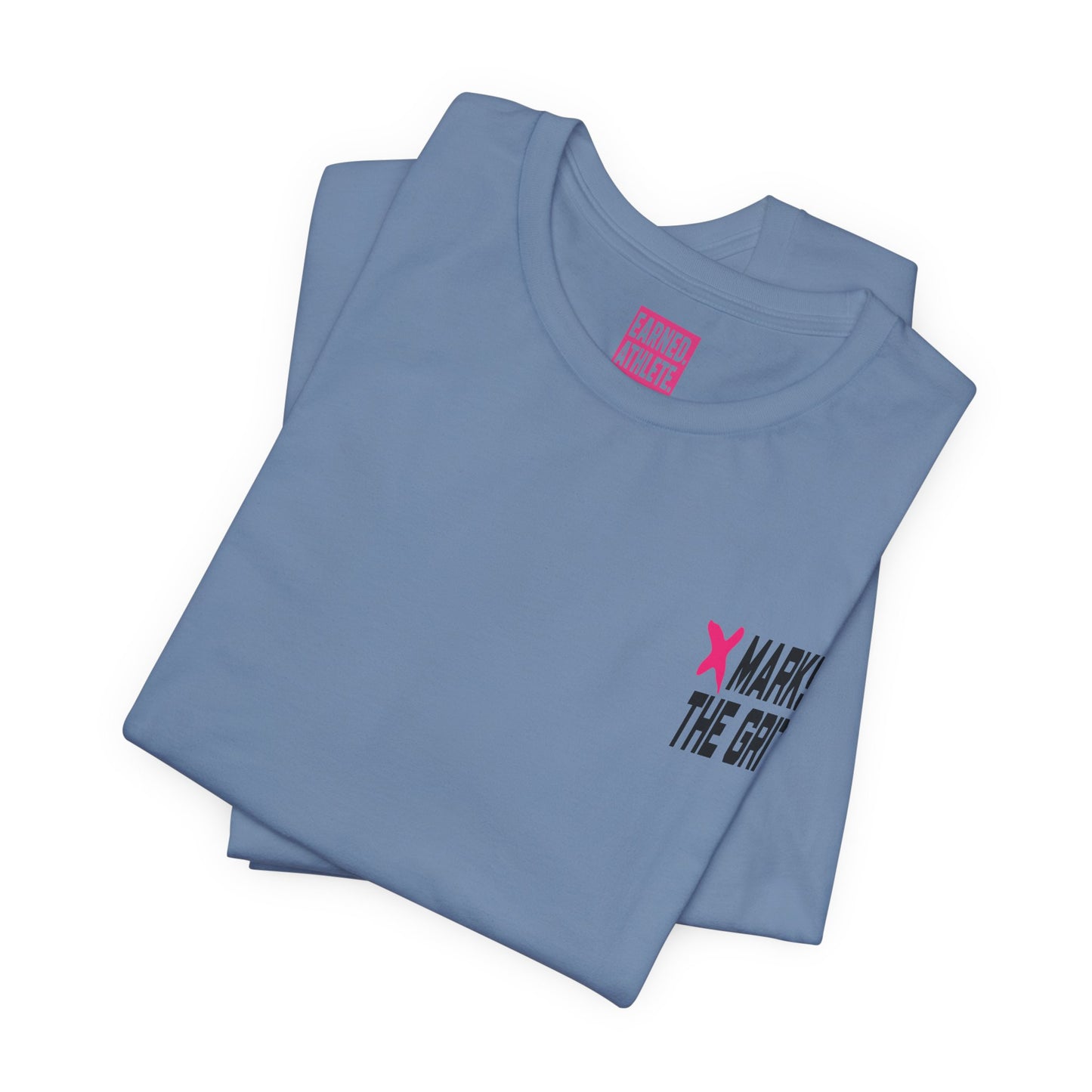 X MARKS THE GRIT Tee (Pink X, Black Font)