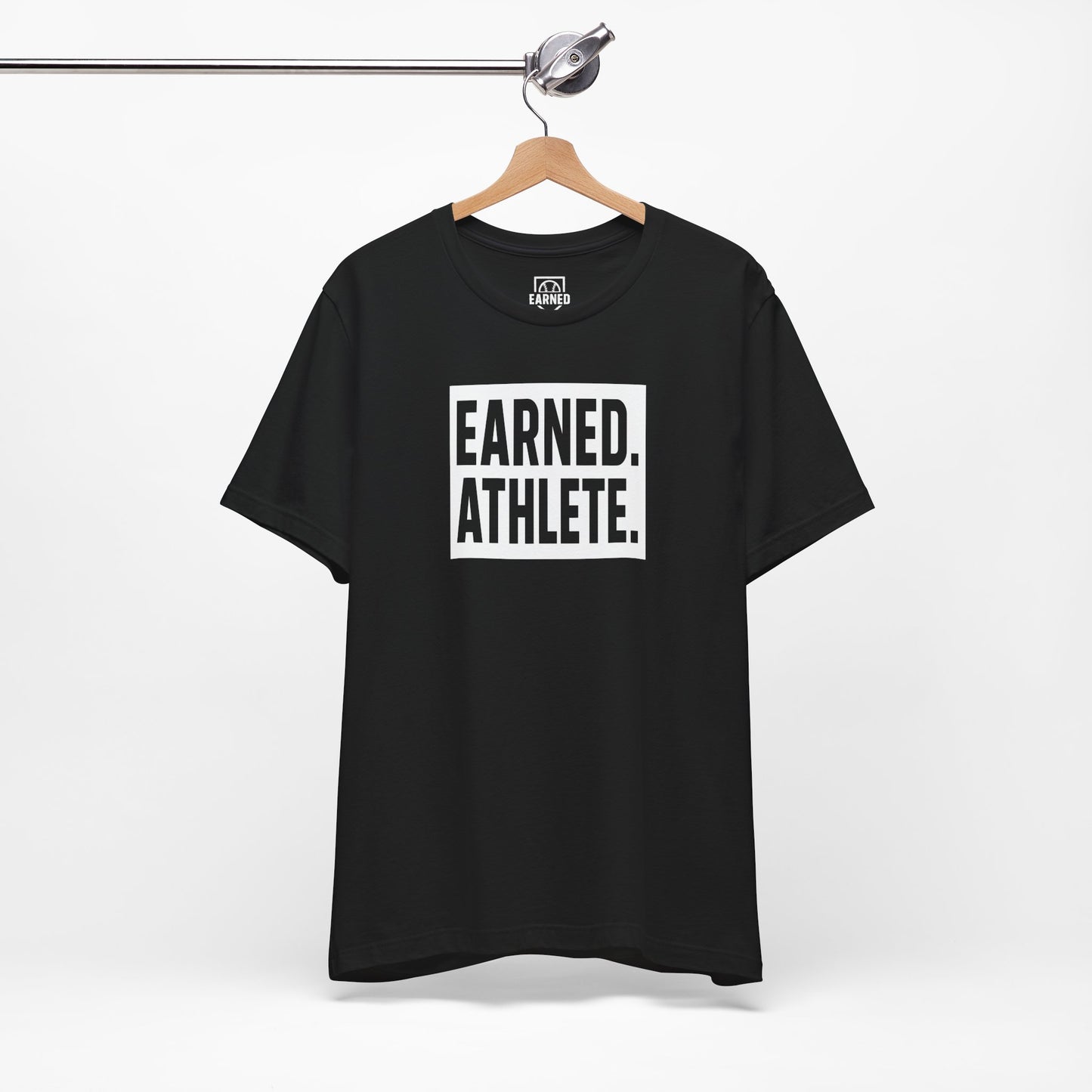 EARNED. ATHLETE. Tee (White Font)