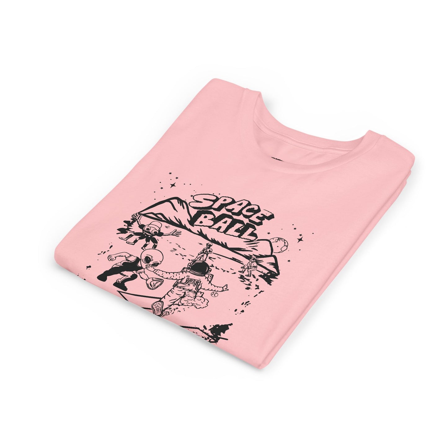 SPACE BALL: PLAY AT THE PLATE Youth Tee (Black & White)