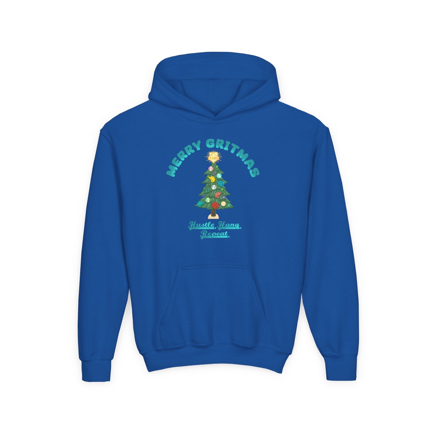 MERRY GRITMAS Youth Hoodie - SLEIGH SQUAD Collection