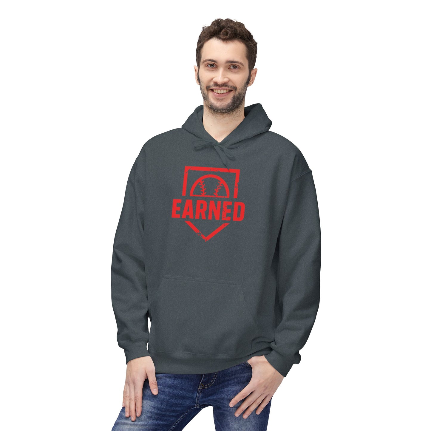 EARNED Logo Hoodie (Red Font)