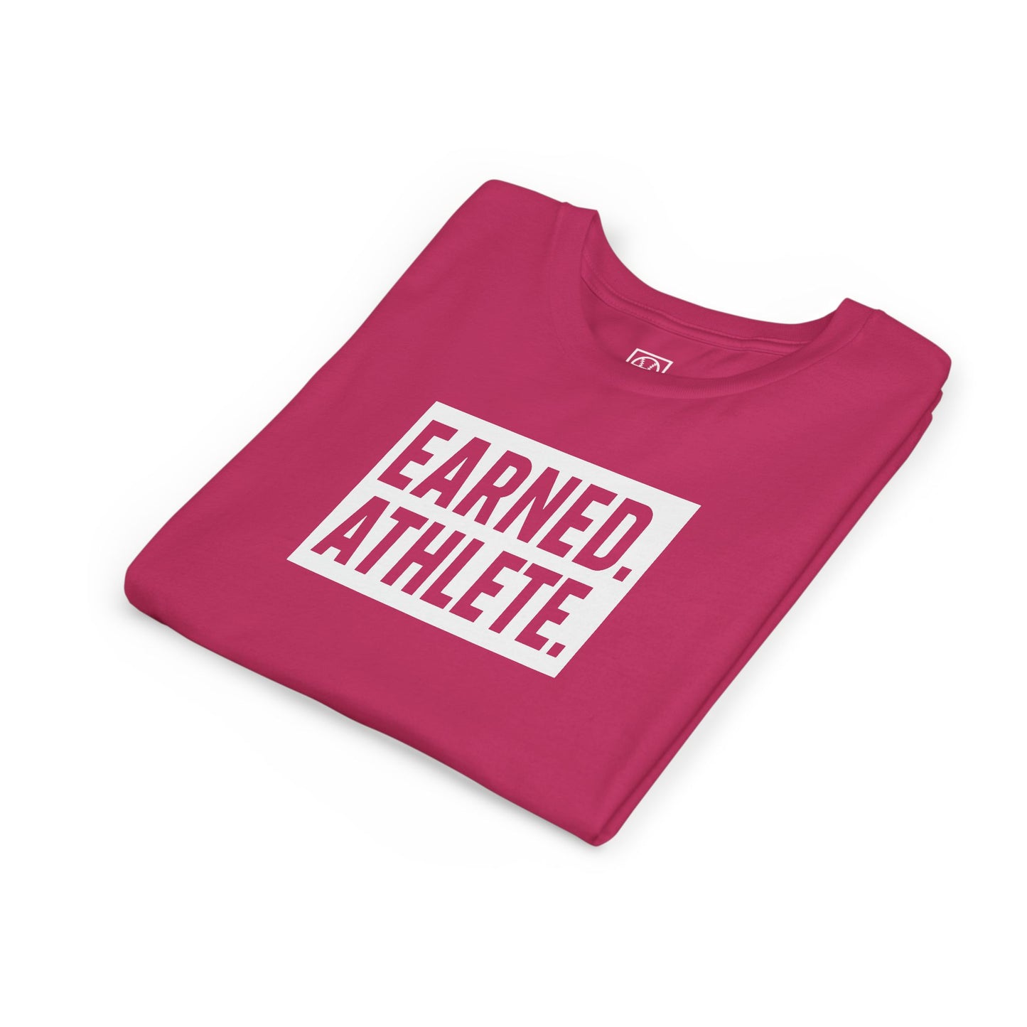 EARNED. ATHLETE. Youth Tee (White Font)