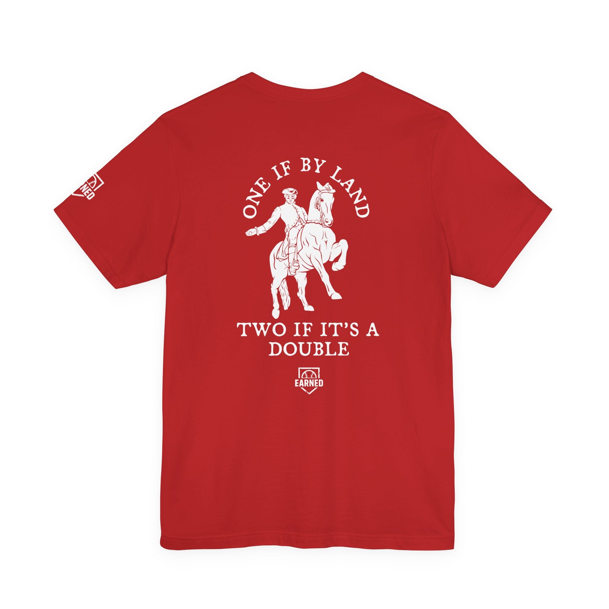 ONE IF BY LAND, TWO IF IT'S A DOUBLE Tee (Paul Revere White)
