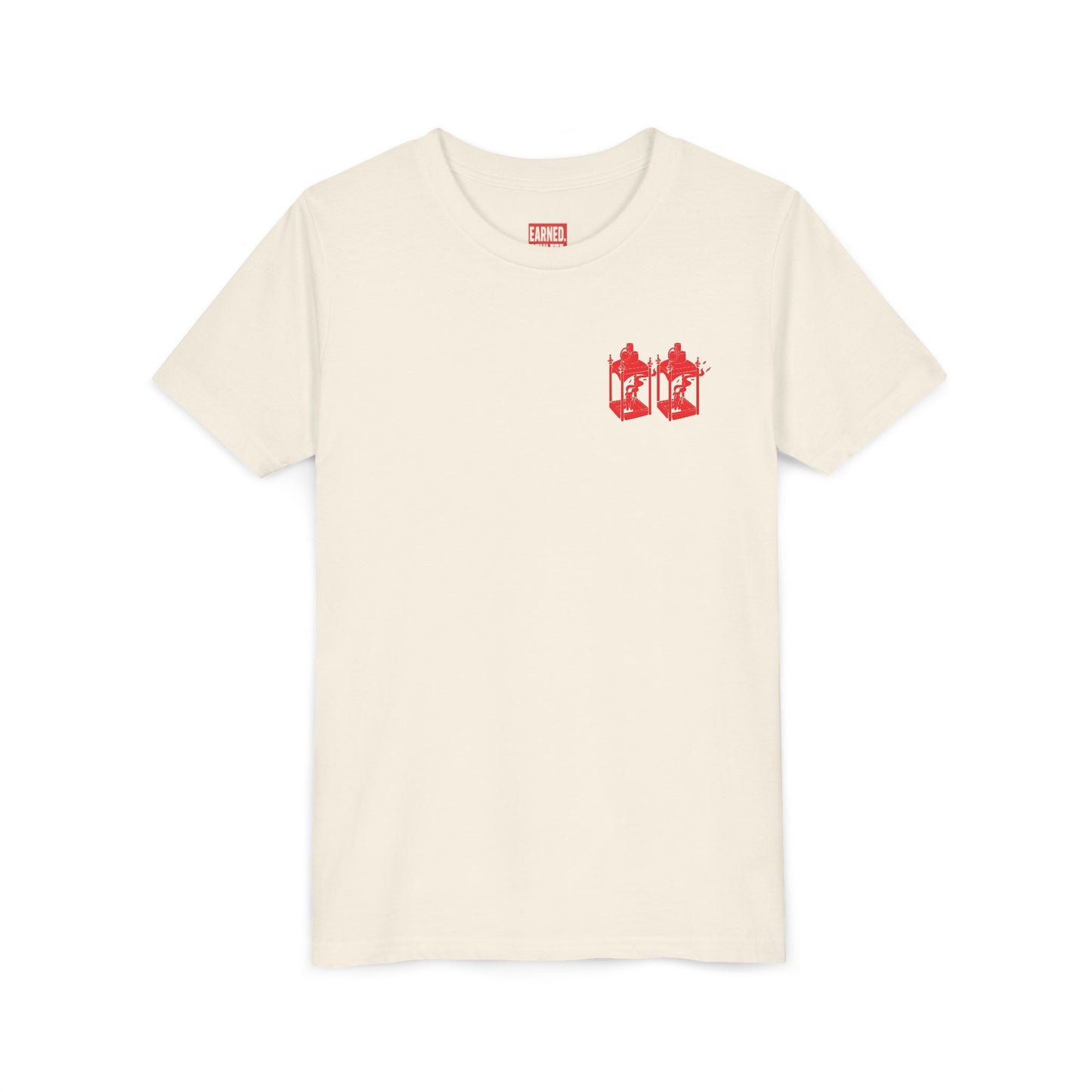 ONE IF BY LAND, TWO IF IT'S A DOUBLE Youth Tee (Paul Revere Red)