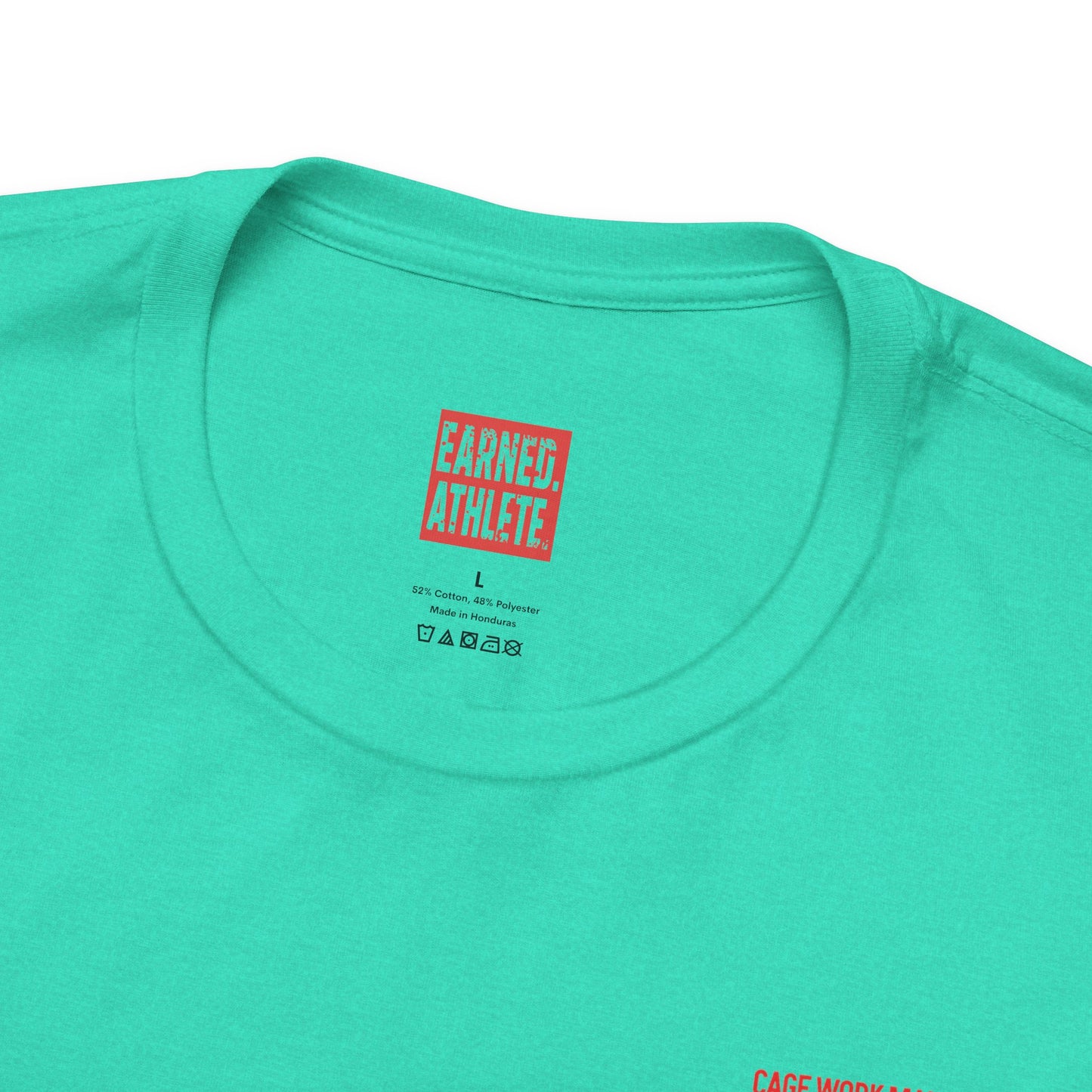 CAGE WORK MAKES GAME WORK Tee (Red Font)