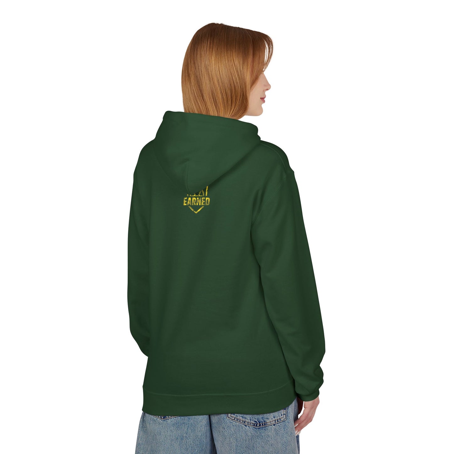 SHOWING UP ADDS UP Adult Hoodie (Yellow Camo Logo)