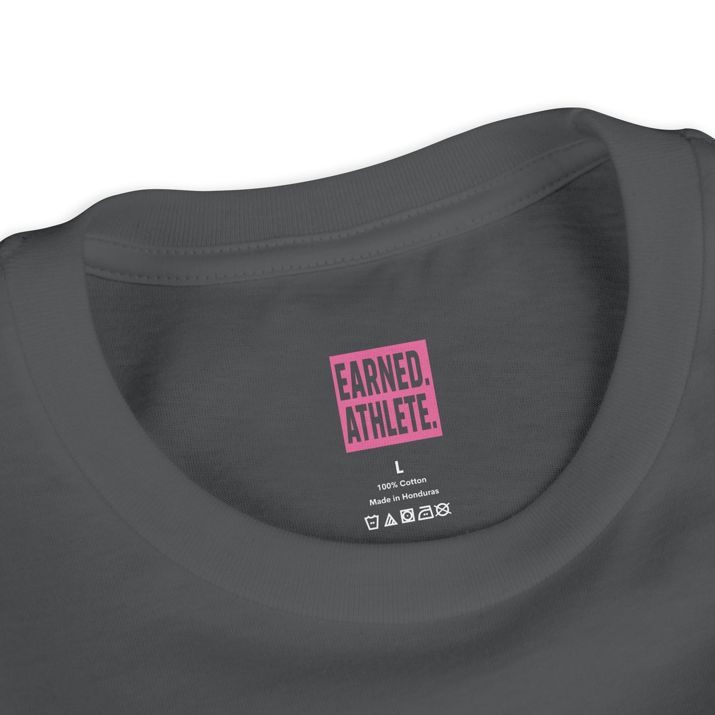 EARNED Logo Youth Tee (Hot Pink)